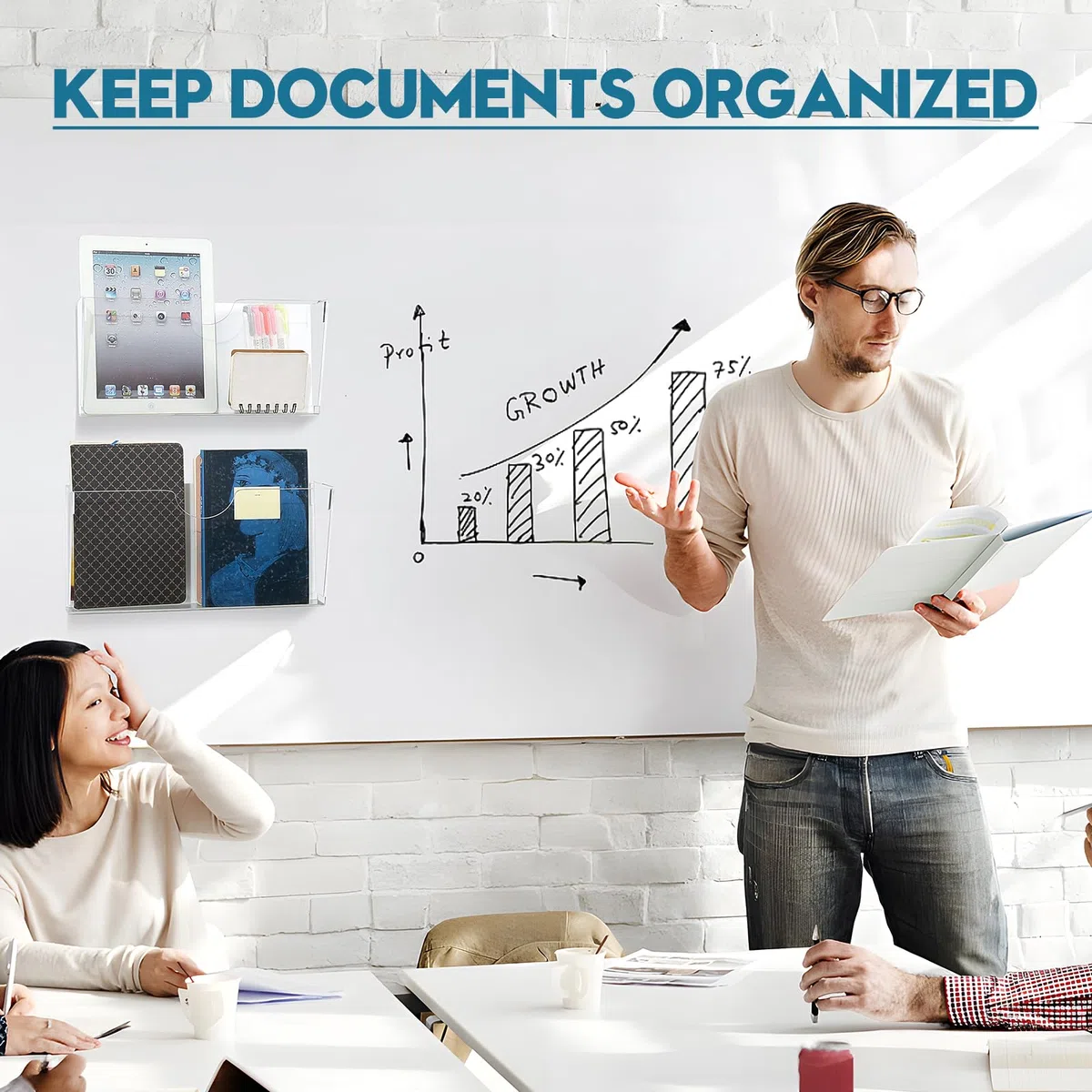 Qozary Paquete de 2 soportes magnéticos para archivos