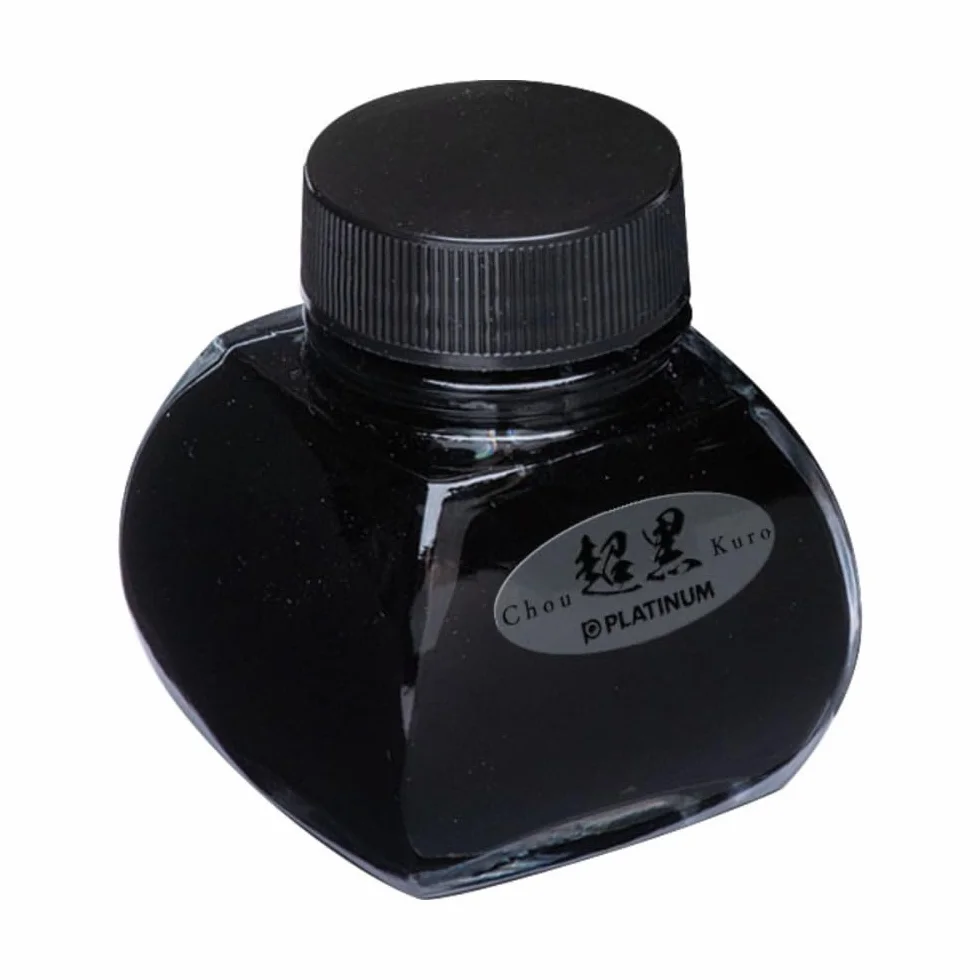 PLATINUM, botella de tinta - negro carbón CHOU Kuro (60 ml).