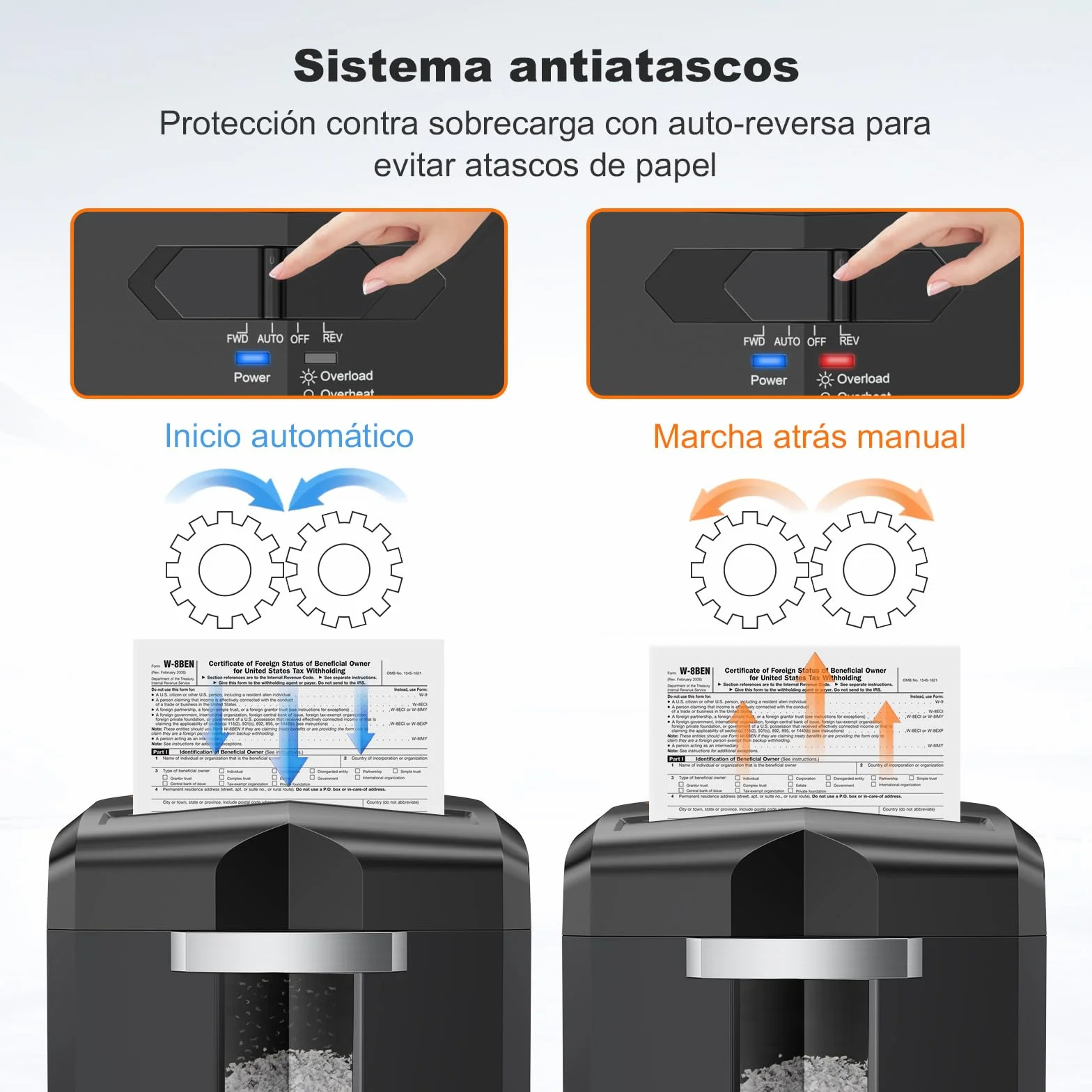 Bonsaii Trituradora de Papel/CD/Tarjeta de crédito para Oficina en casa, trituradora de microcorte, 12 Hojas, trituradora Funciona Durante 60 Minutos, con 4 Ruedas y Papelera de 16 litros (C266-B)