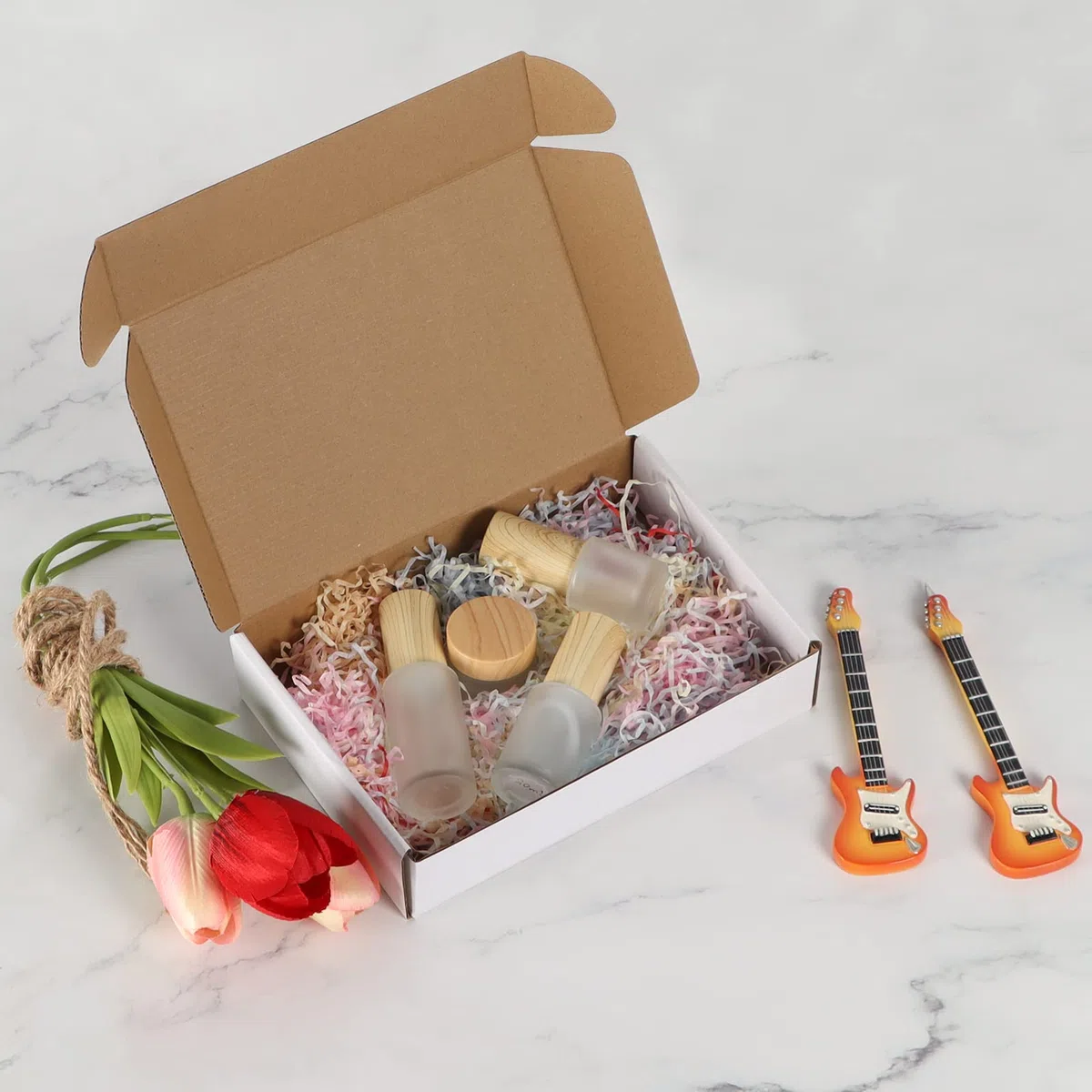 HORLIMER Paquete de 50 Cajas de Carton con Tapa para Envios de Paquete, 22.9 x 15.3 x 5.1cm Cajas Carton Regalo Blanco, Cajas Embalaje para Pequeñas Empresas