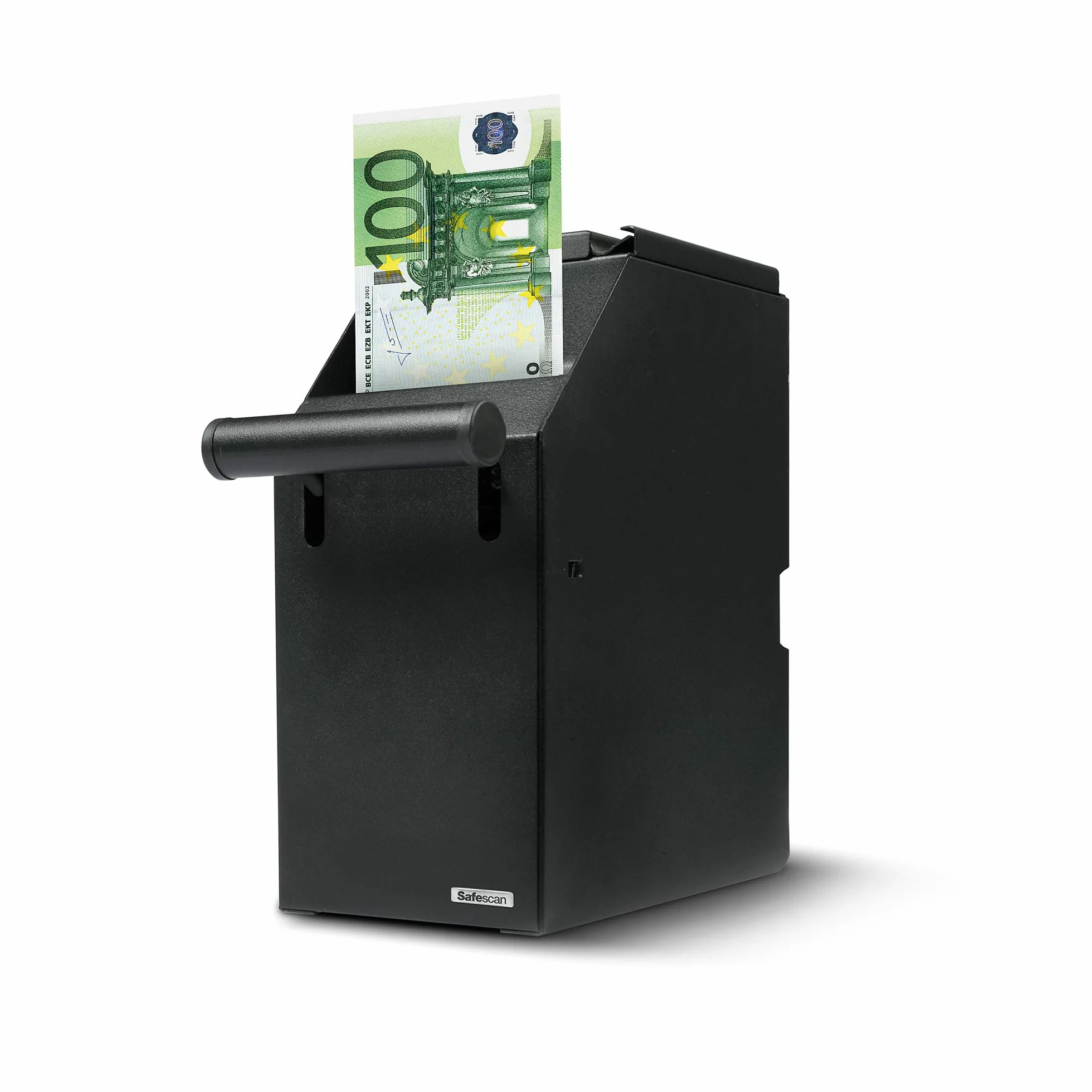 Safescan 4100 Caja para dinero negra que permite almacenar billetes de forma segura - Almacena hasta 300 billetes - Se coloca debajo de un mostrador - Se puede instalar cerca del cajón portamonedas