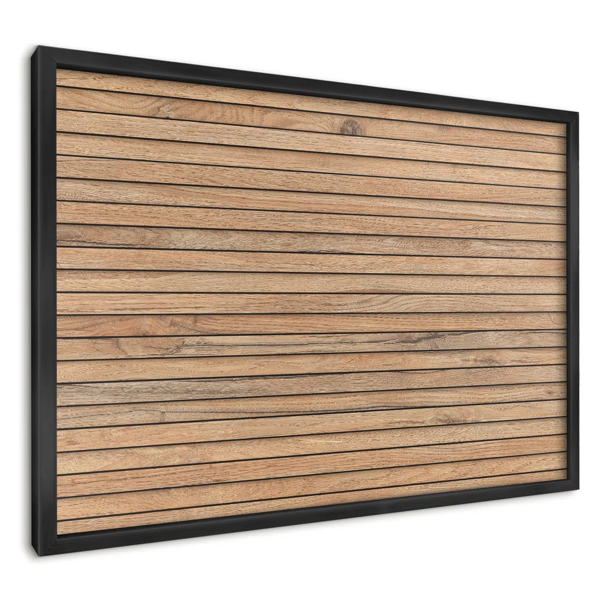 Pizarra Magnética de Pared 60x40 cm | con Marco Negro | Tablas De Madera | Montaje Fácil | Tablero Imantado | Para Imanes Turísticos, Recuerdos de Viaje y Fotos