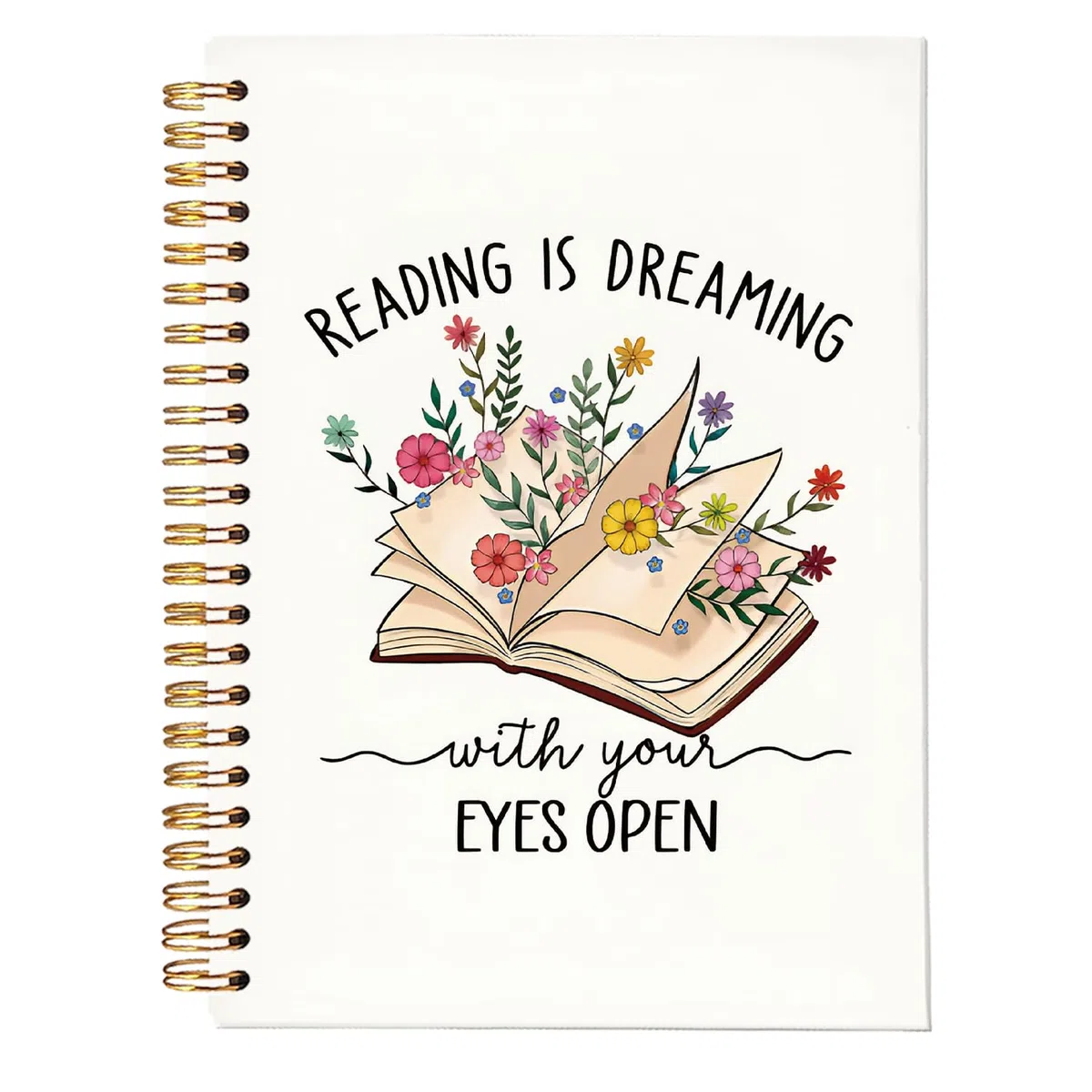 Yetmadi Diarios de lectura de libros para los amantes de los libros, regalos para lectores, cuaderno en espiral, diario de revisión de libros, regalos de gusanos de biblioteca, regalos de lectura para