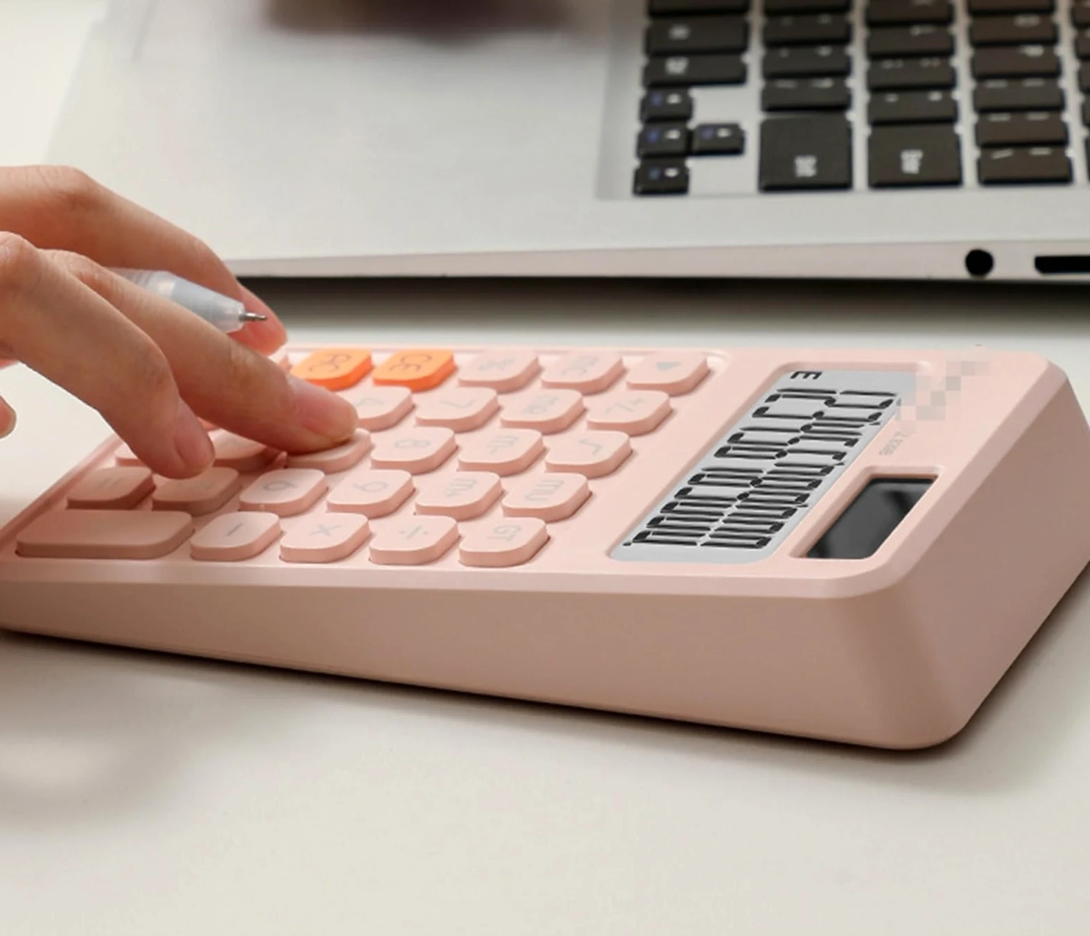 Herramientas De CáLculo Calculadora De Escritorio Portátil Antideslizante For Estudiantes Oficinas Financieras Adecuadas para Colegio Y Hogar(Pink)