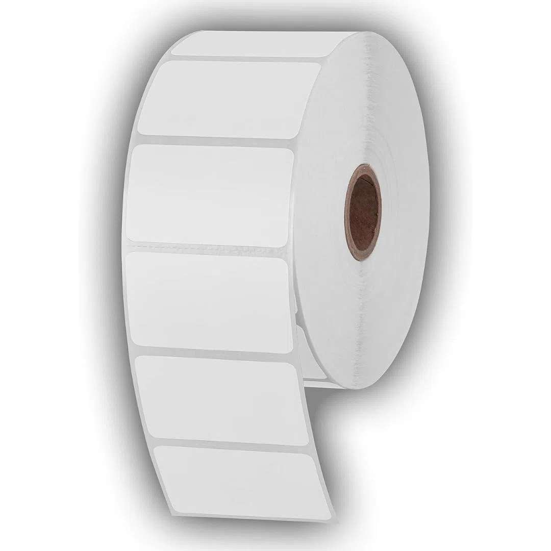 Brustro Código de barras térmico directo, paquete de 2000 etiquetas, 51 x 32 mm, autoadhesivo, para imprimir códigos de barras, adhesivo blanco