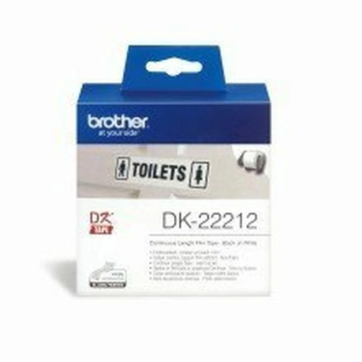Brother DK-22212 - Cinta, color blanco