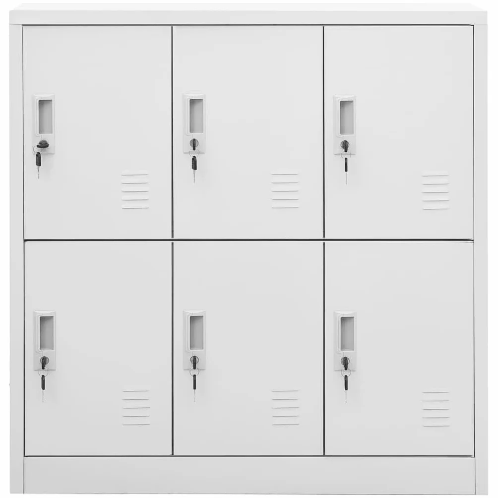 vidaXL Armario Taquilla Casillero de Acero Gris Claro 90x45x92,5 cm