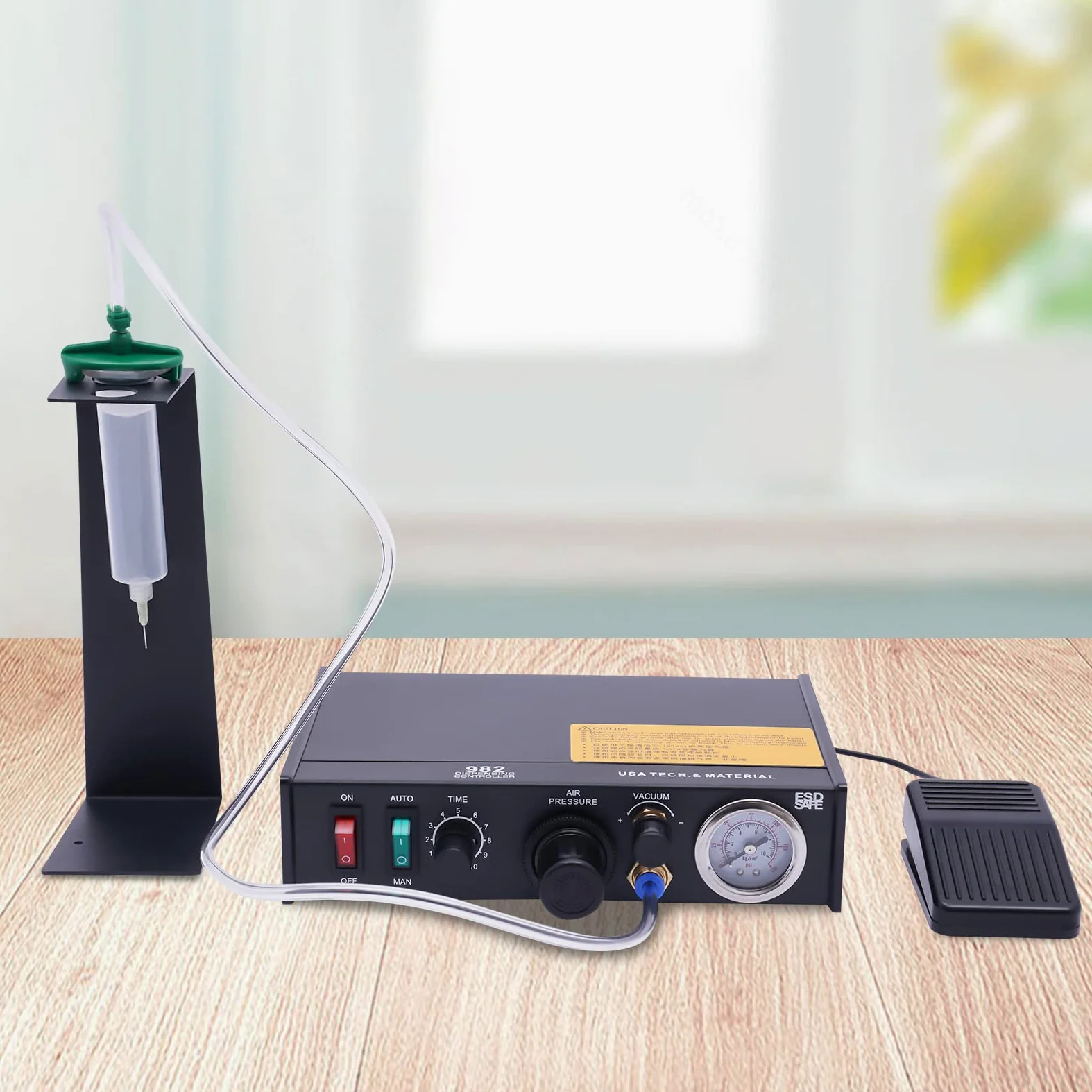 Dispensador de pegamento semiautomático, dispensador de pegamento semiautomático, dispensador de pegamento, controlador de líquido de soldadura, máquina dispensadora de pegamento