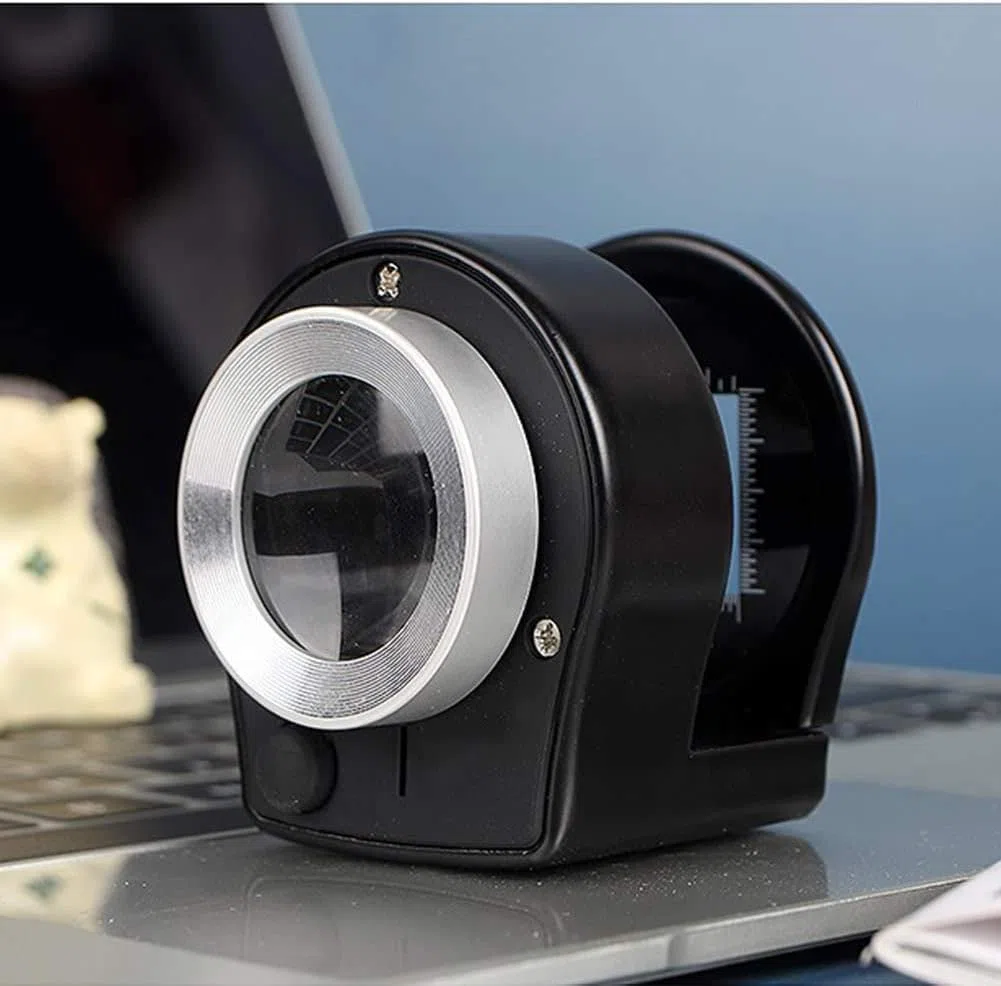 Lupas Lupa de Bolsillo LED 30X Lupa de Costura para joyeros con Escala para Textiles Joyería Antigüedades Sellos Observación Inspección Matrimonio