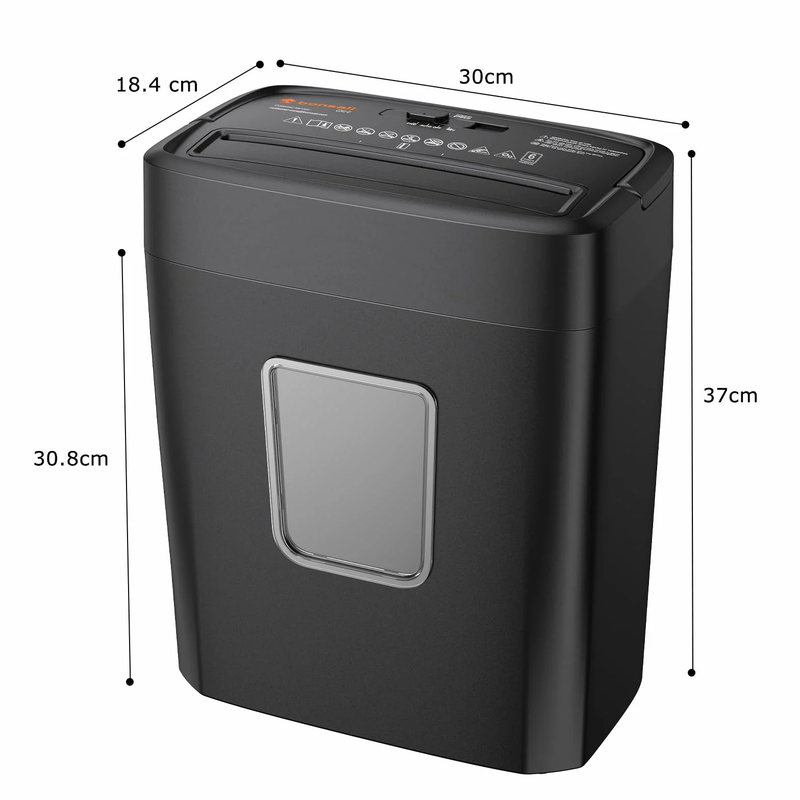 Bonsaii Trituradora de Papel Corte en partículas 6 Hojas, P4 microcorte de Alta Seguridad, destruye Tarjetas de crédito/Grapas, 16 L, destructora de Papel para el hogar y la Oficina pequeña(C261-D)