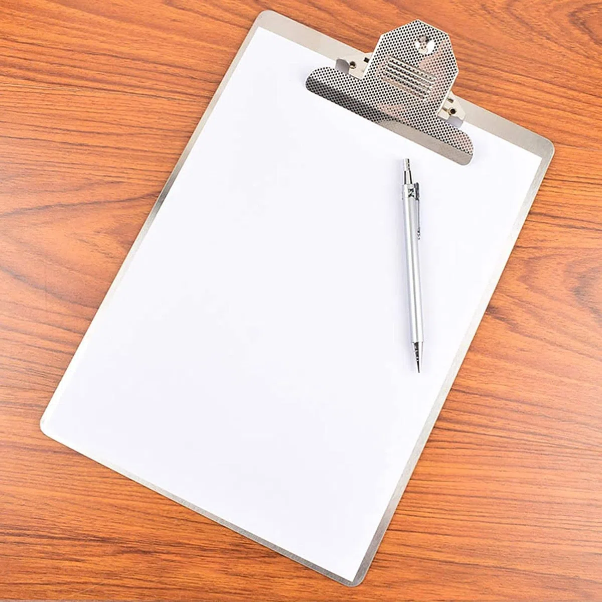 10X Carpeta de Archivos Portapapeles de Metal A4 Tablero de Clip de Acero Inoxidable Organizador Tablero de Carpeta Tablilla de Menú para La Enseñanza de La Escuela La Oficina