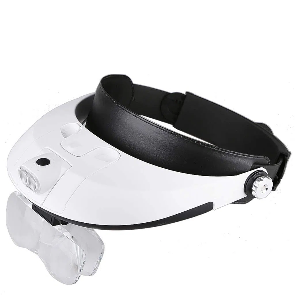 Lupa de Mano portátil Plegable Lupa montada en la Cabeza, con luz LED 5X HD, Adecuada para Leer periódicos, mapas, Reparaciones, Relojes Lupa iluminada