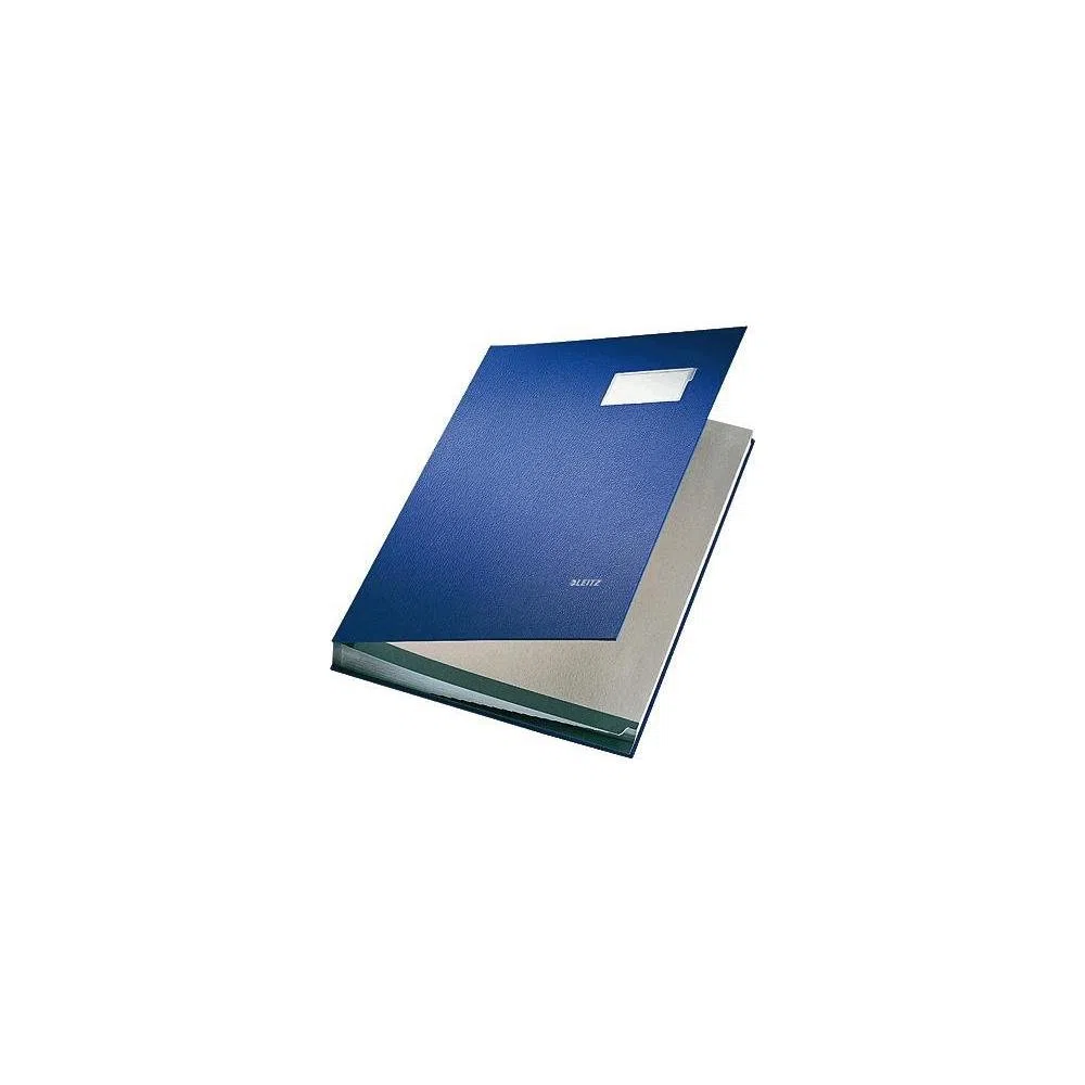Leitz 57000135 - Portafirmas cubierta PP 20 compartimentos con tarjetero color azul