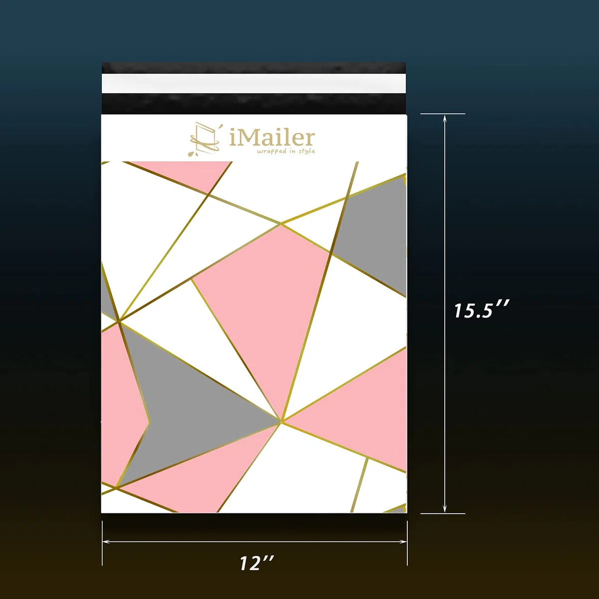 Imailer - 100 sobres triangulares de mármol de 30,5 x 38,1 cm (100 unidades)