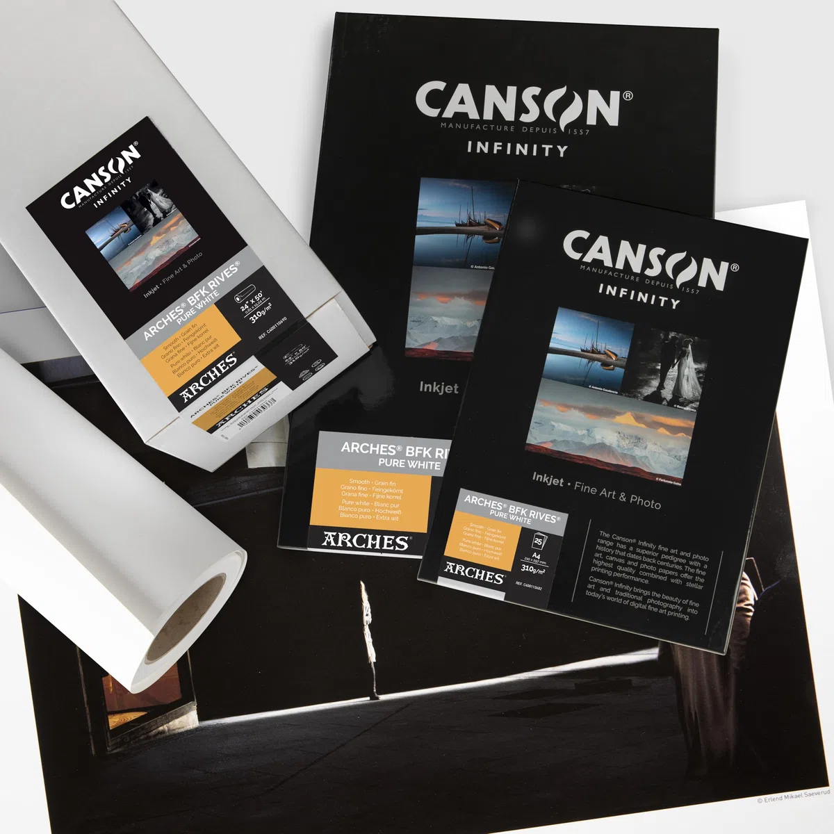Canson Infinity Arches BFK Rives Pure White 310gsm A3-29,7x42cm 25 hojas