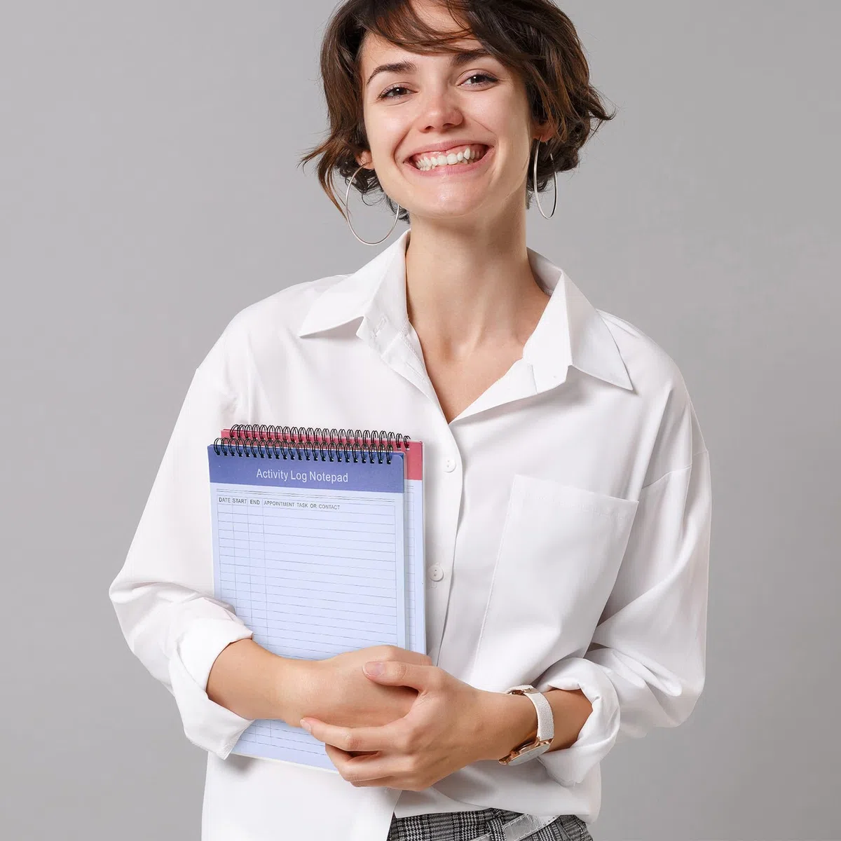 Kisston 4 bloc de notas de actividad diaria de 8.5 x 11 pulgadas, cuaderno de planificación de tareas diarias, cuaderno de planificación, cuaderno de registro encuadernado en espiral para el trabajo,