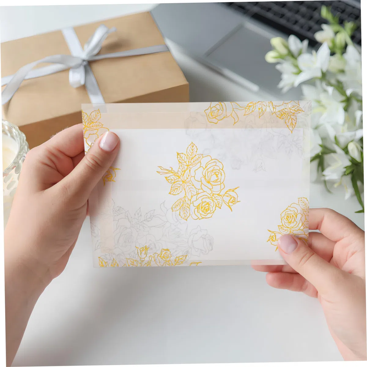 DOITOOL 50piezas Sobres Para Invitación Fundas Para Sobres Transparentes Para Invitaciones