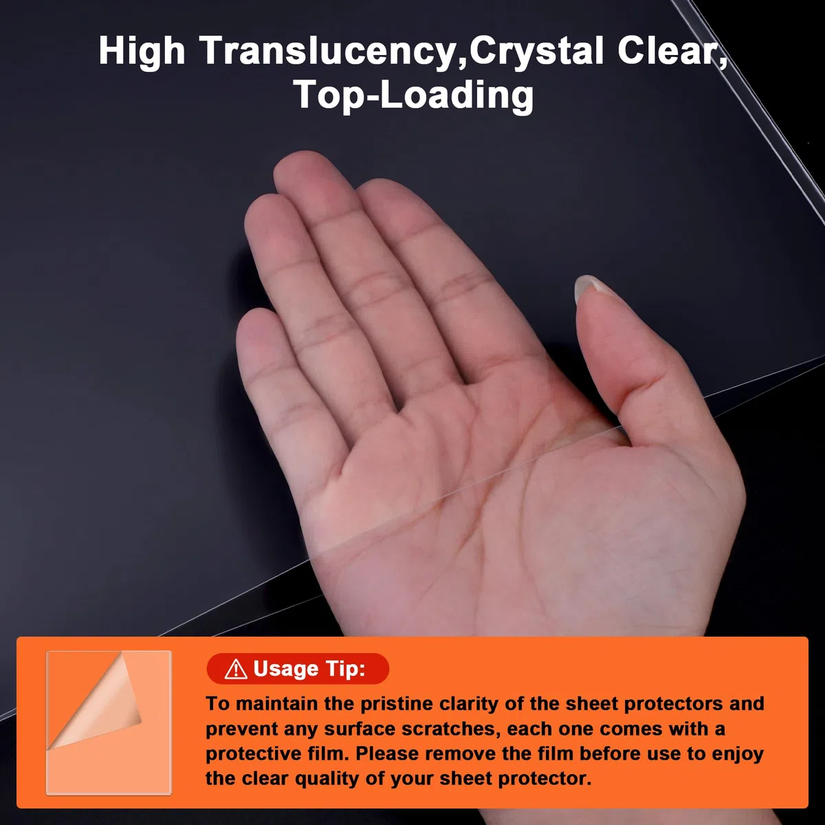 Ndsox Paquete de 5 protectores de impresión rígidos de plástico duro transparente de 8 x 10 pulgadas, carga superior para fotografías, papeles fotográficos, carteles, impresiones, certificados de