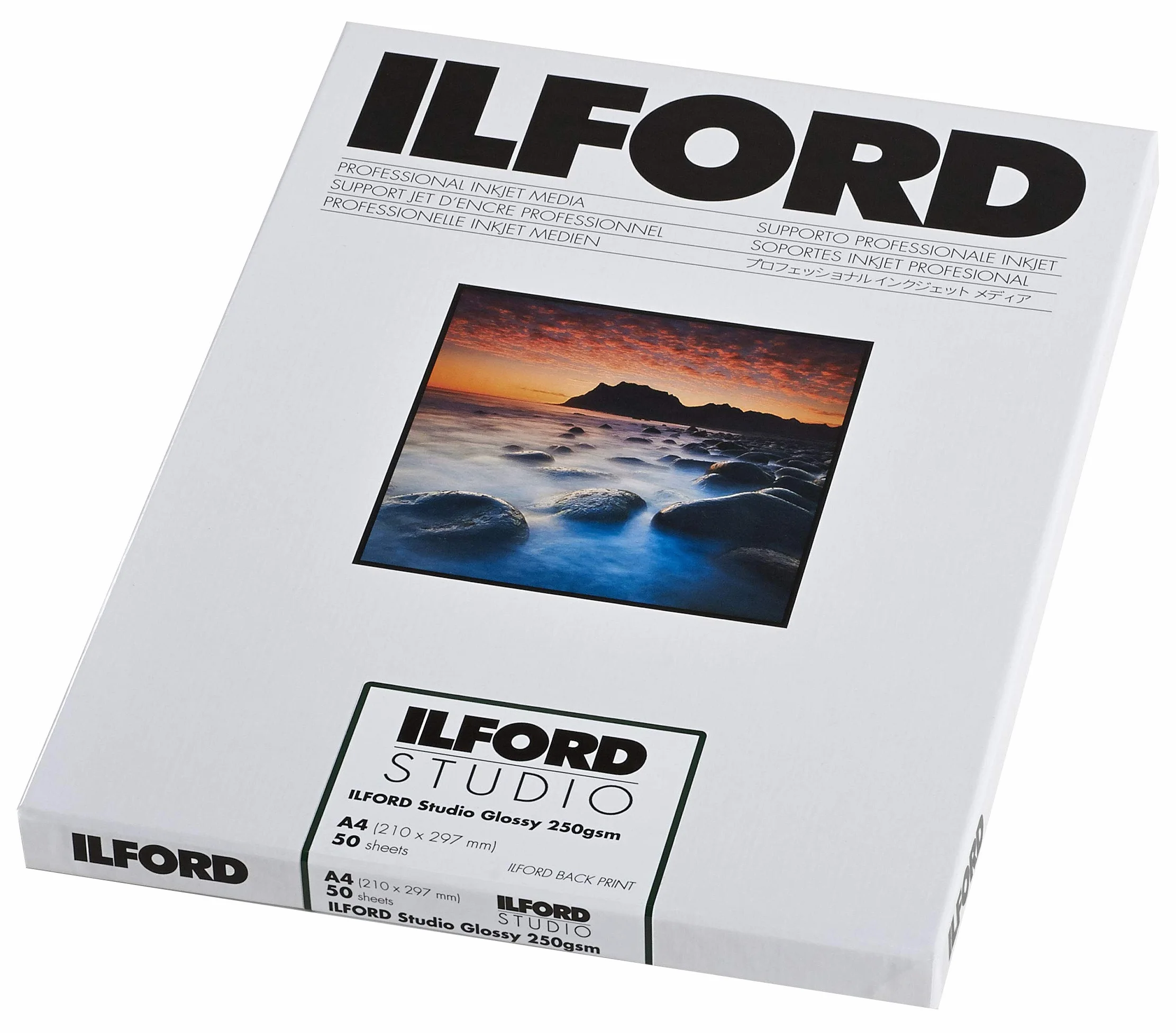 ILFORD STUDIO Glossy - Papel satinado (250 g/m², 10 mil, A3, 297 x 420 mm, 50 hojas)