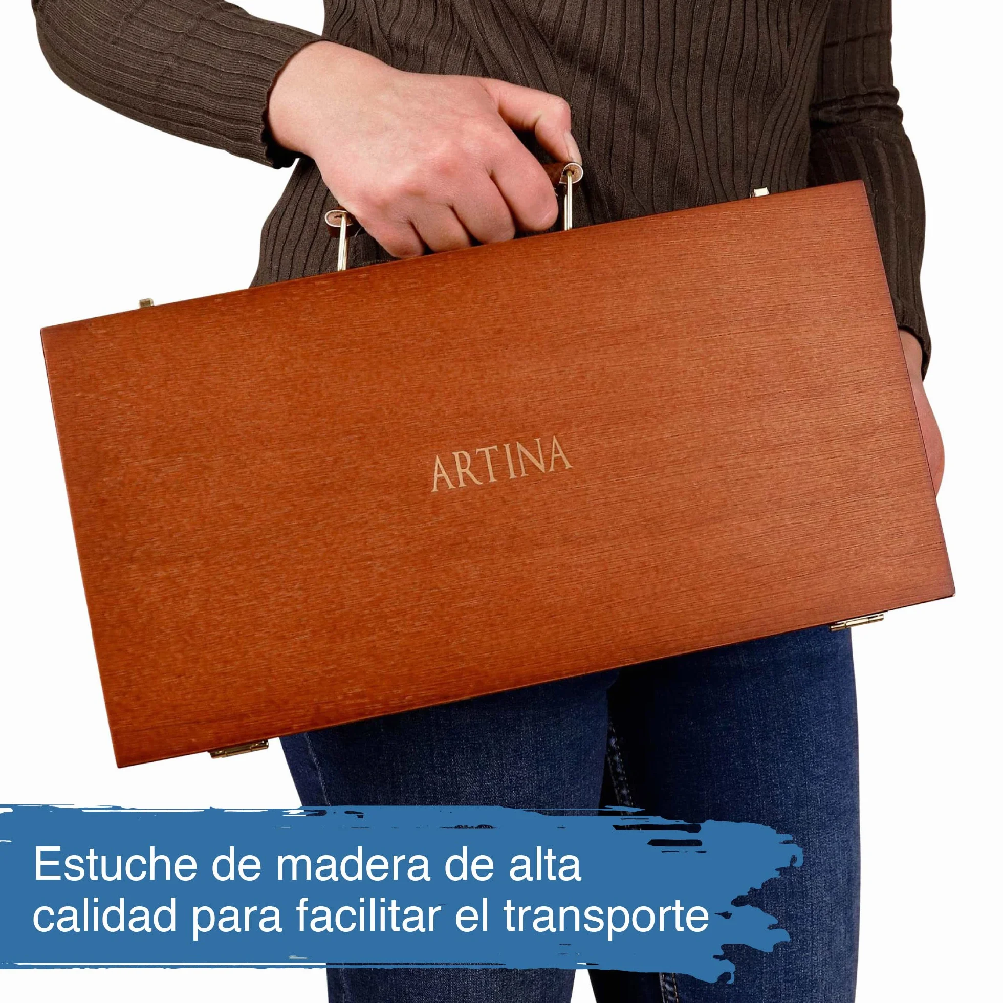 Artina Pastilo Set de 96 tizas de pastel para artistas - Maletín de arte FSC