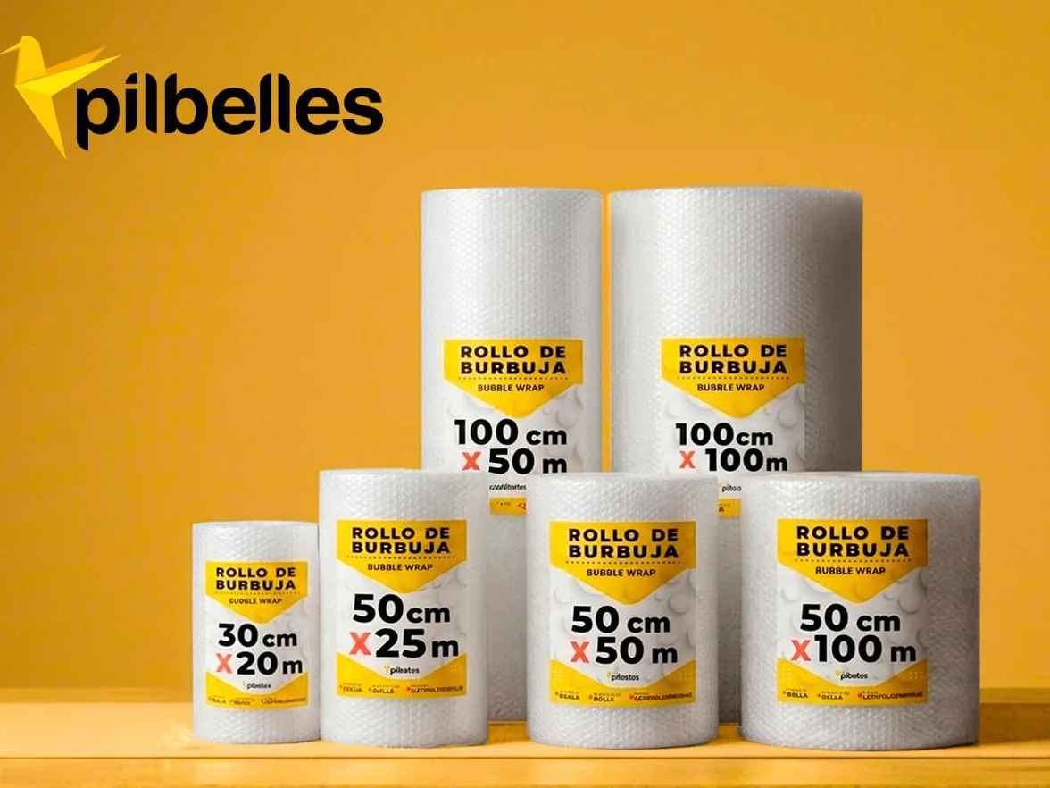 Rollo de Papel Burbuja 50cm x 100m Protección Mudanza Embalaje