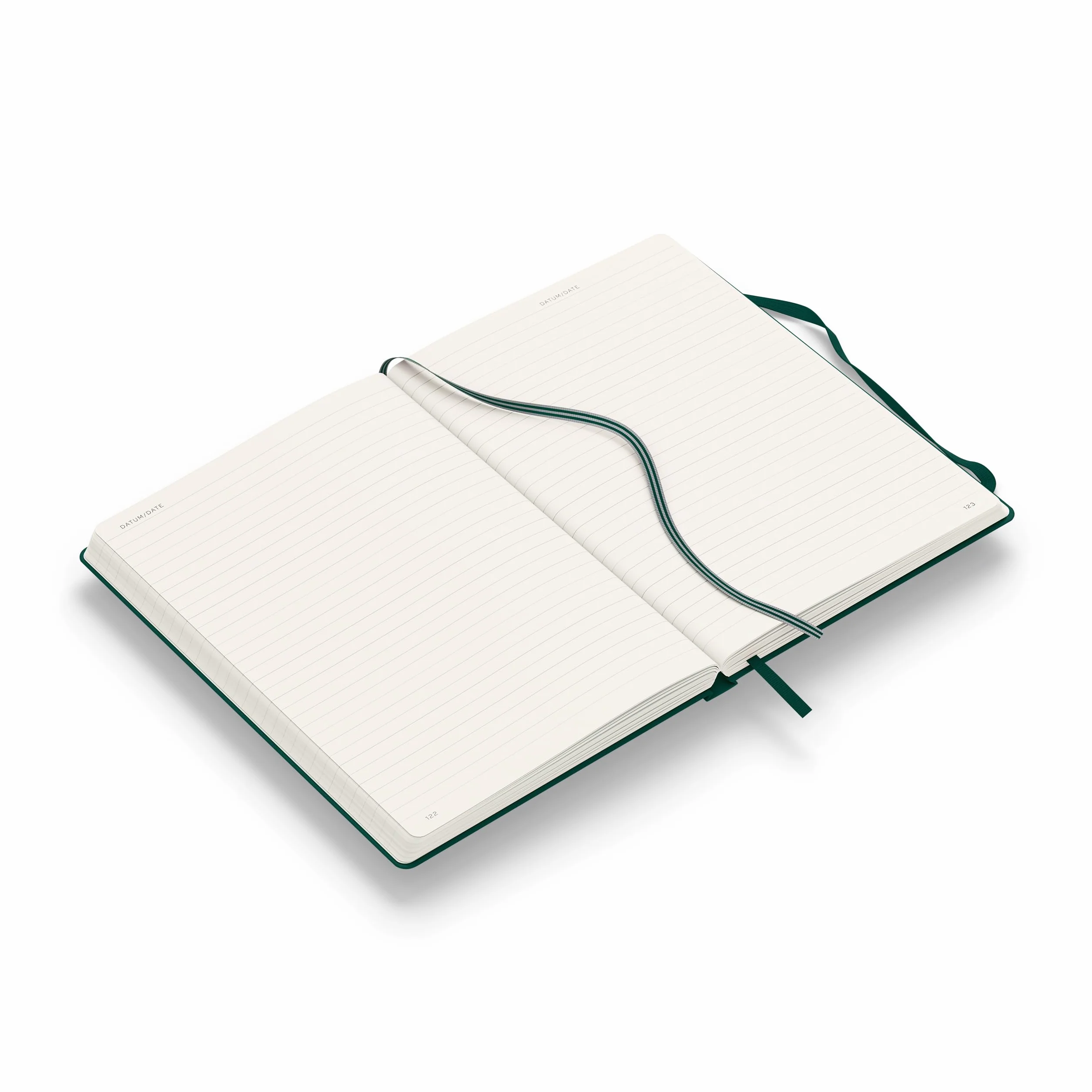 LEUCHTTURM1917 367256 Libreta Medium (A5) 145 x 210 mm, Tapa Dura, 251 páginas numeradas, Forest Green, Lineas