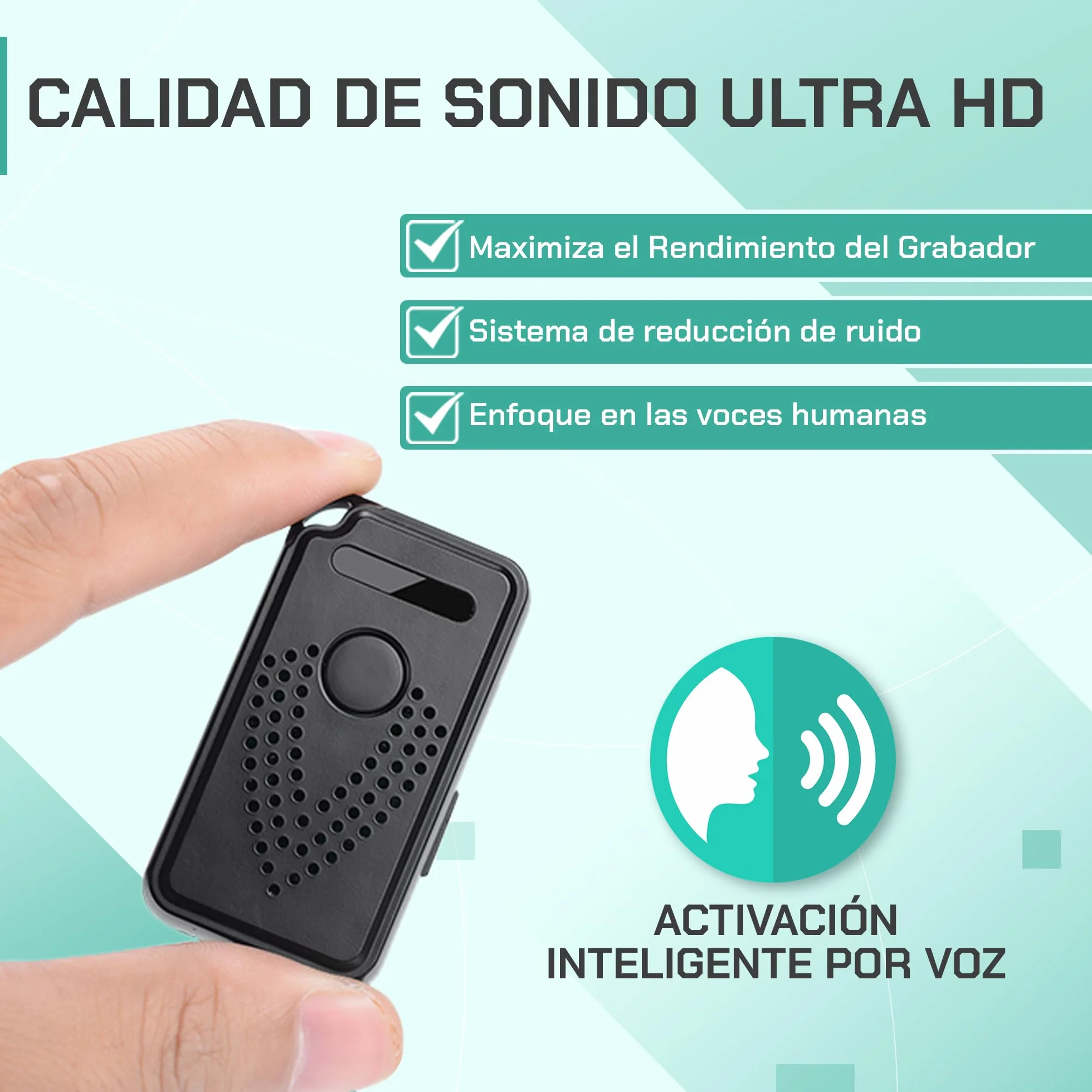 Grabadora de Voz Digital Profesional activada a través de Internet-WiFi | FlyRec | Control Ilimitado de Distancia para lecciones y Notas de Voz – Grabadora de Audio con aplicación Inteligente