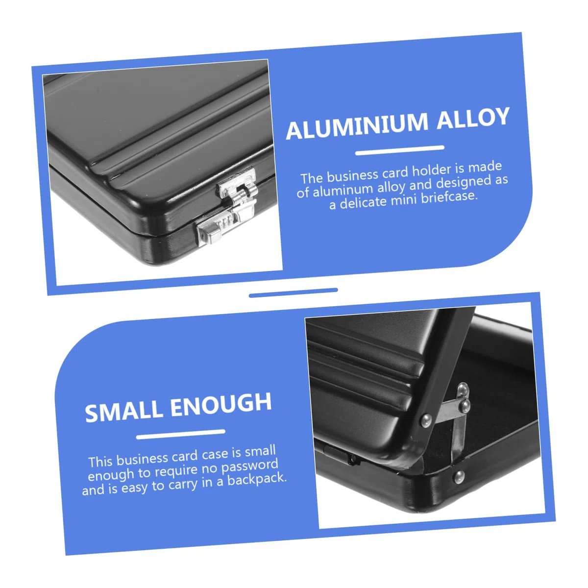 NUOBESTY 4 Piezas caso de la tarjeta de negocio tarjetero tarjetas visita tarjetero para tarjetas de visita mini containers tarjeta de crédito carteras para hombre tarjetas flash Metal mesa