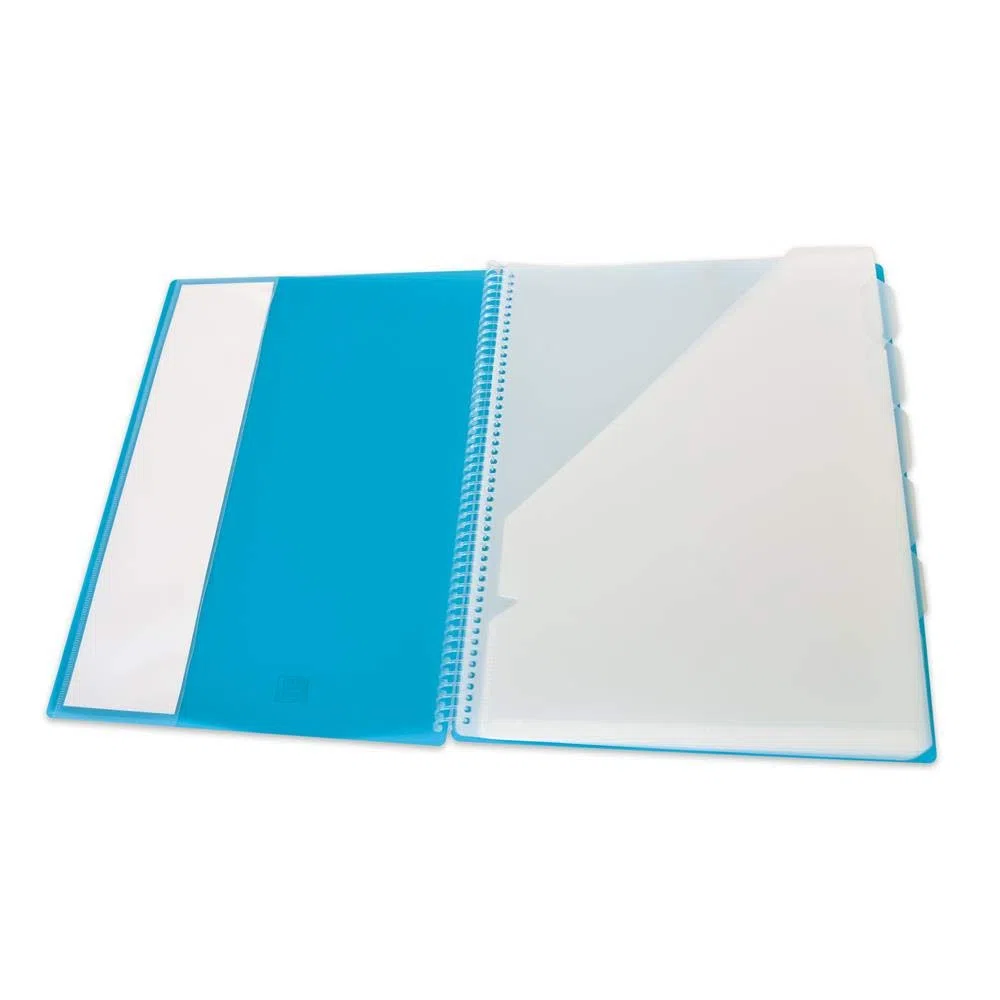 Oxford - Lote de 5 clasificadores Keep'In en espiral con 6 compartimentos con fundas A4, color aleatorio
