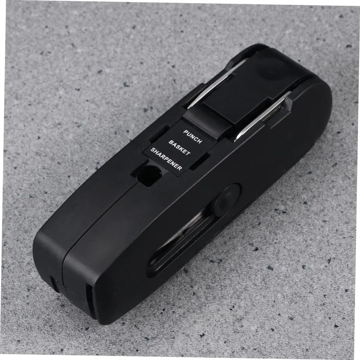 NUOBESTY 2 Piezas bolsillo plegable tijera sacapuntas tripe garfio herramienta plegable de bolsillo cuchillo de papelería de oficina destornillador de oficina herramientas de oficina Black