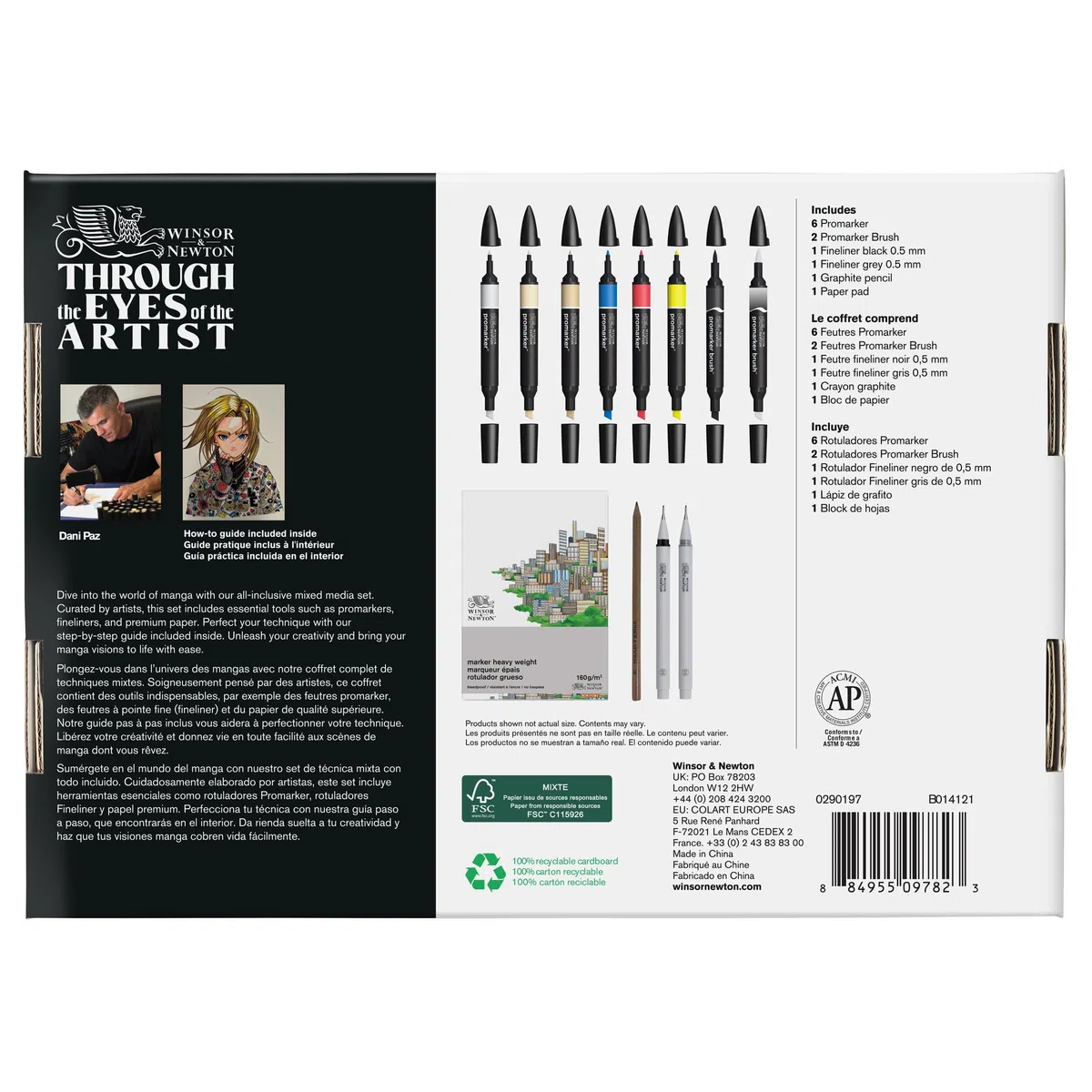 Winsor & Newton Promarker Mixed Media Set - Manga