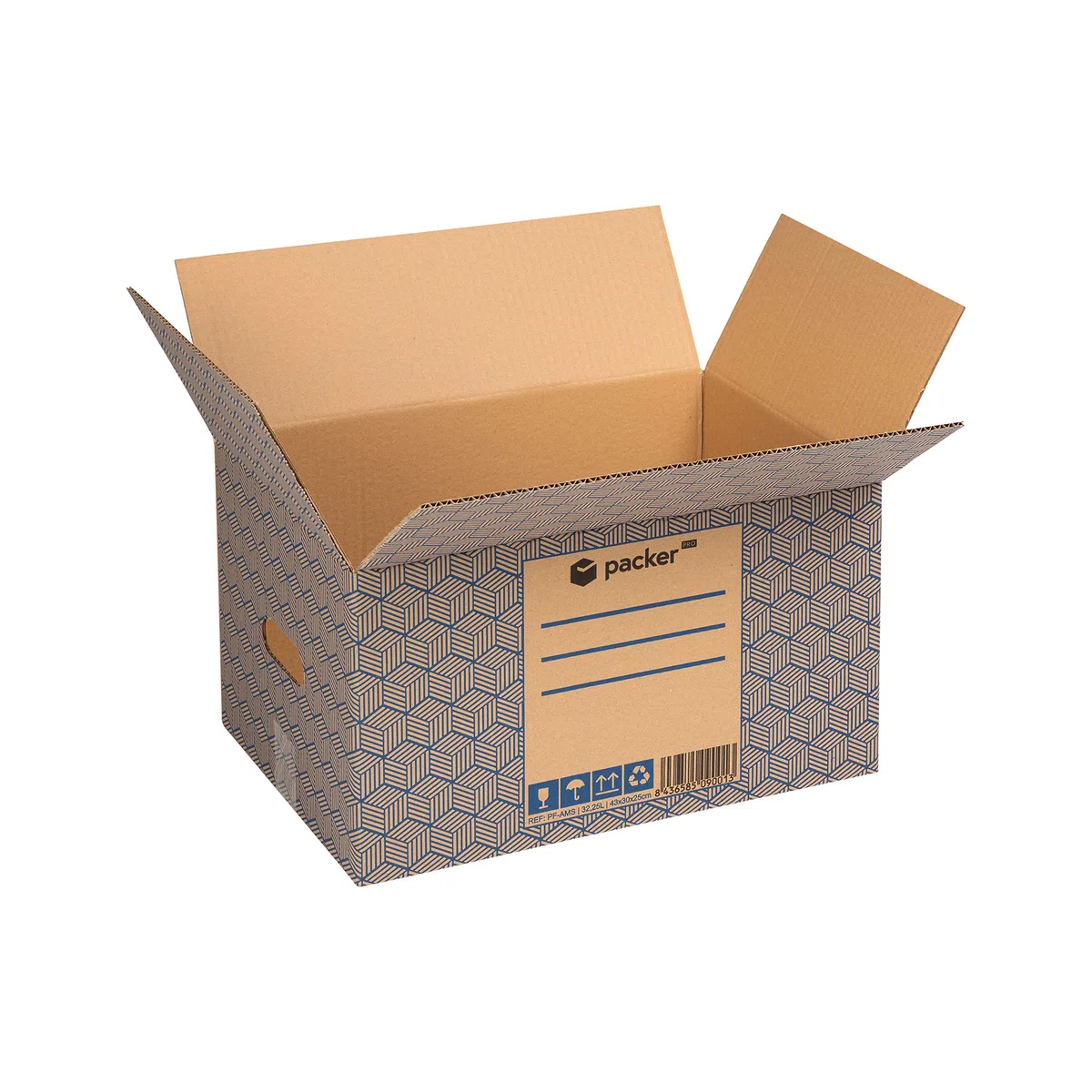 packer PRO Rollo Plastico Burbujas Embalaje 50cm x 100m y 10 Cajas Carton 43x30x25cm