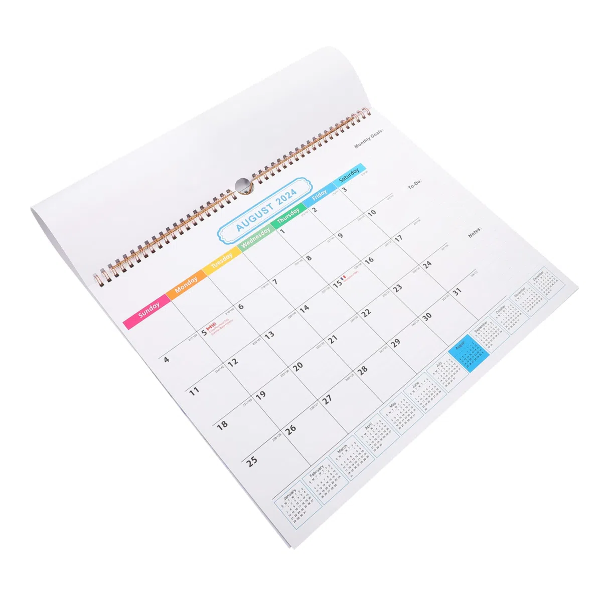 VILLCASE 2piezas Calendario De Pared Mensual Desgarrable Espacio Para Anotaciones Para Hogar y Oficina Calendario Colgante Diseño Creativo y Práctico