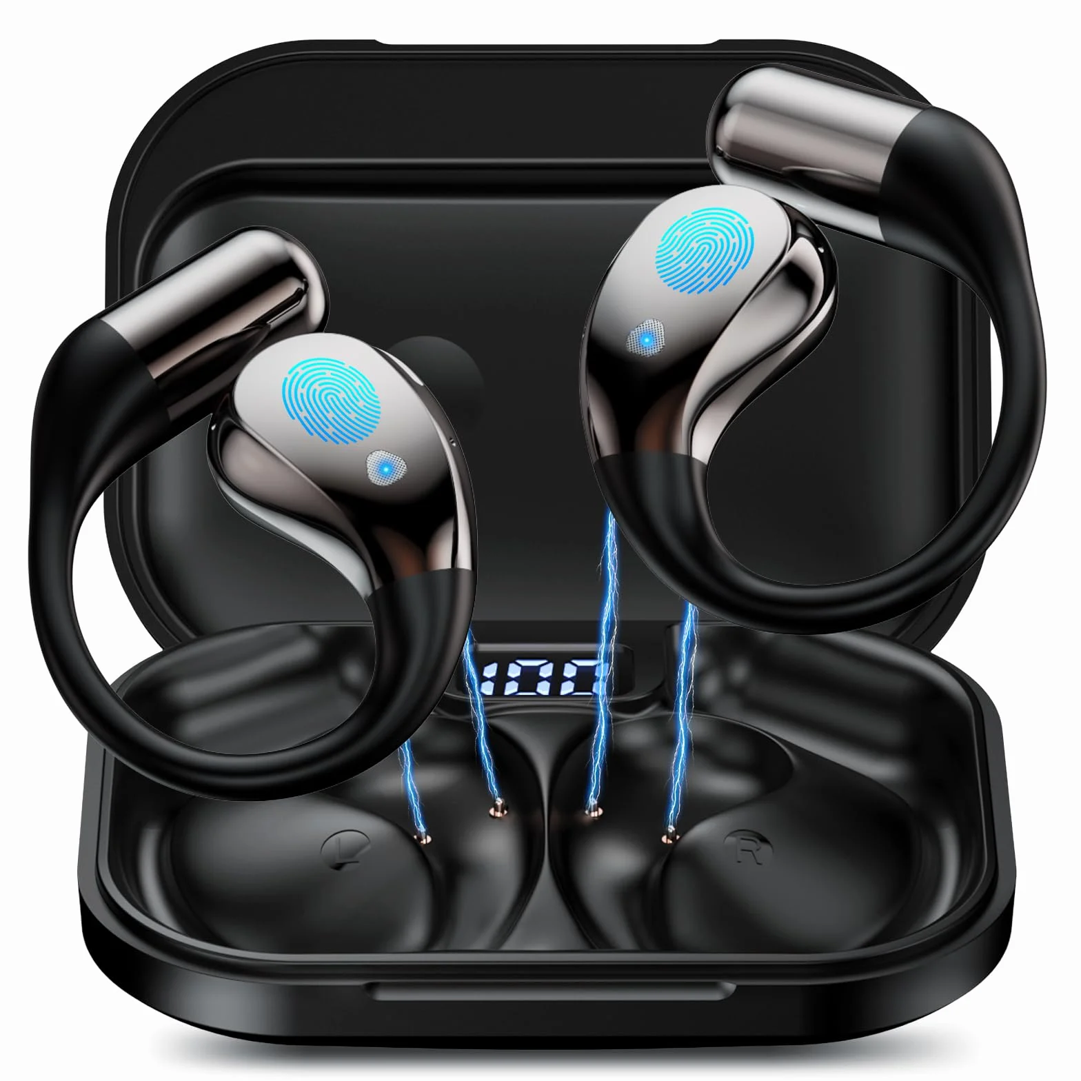AI Auriculares Traductor en Tiempo Real: 164 Idiomas Traductor Instantáneo 3 en 1 - Bluetooth 6.0 Audífonos Traductores 40h Batería - 6 Modos de TraduccióN para Viajes Negocios Aprendizaje Reuniones