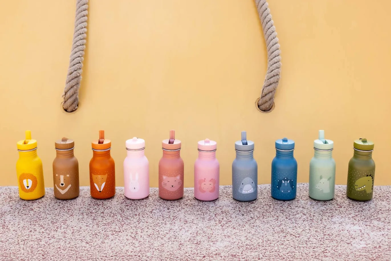 Trixie - Botella para Niños de Acero Inoxidable 350ml (Mrs. Butterfly)