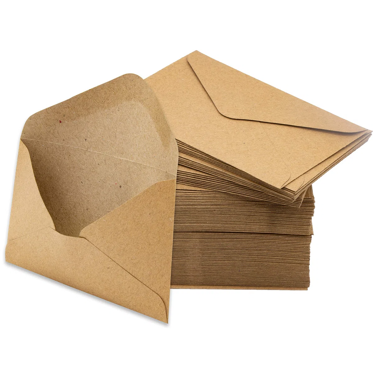 Mini sobres Kraft 200 paquetes pequeños de 10,5 x 7,1 cm, tarjetas de regalo marrones, invitaciones, notas empresariales, pequeñas tarjetas de felicitación para guardar la fecha, fundas a granel
