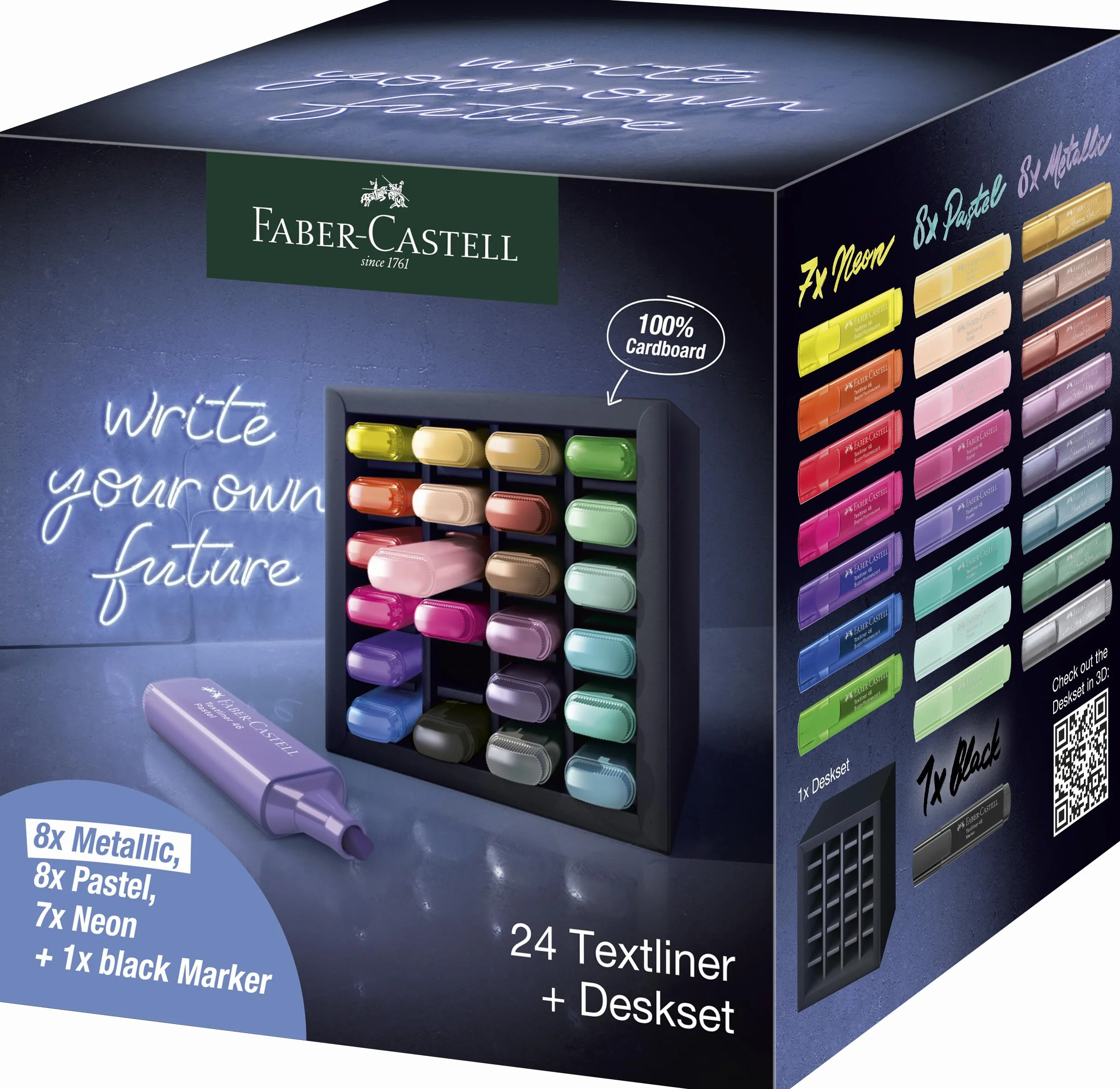 Faber-Castell 254602 - Set de Mesa 24 Textliner 46