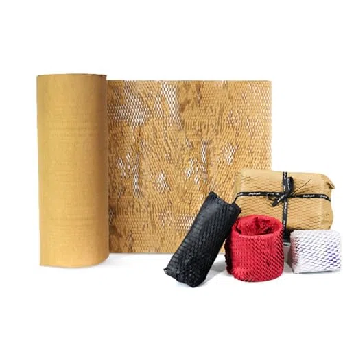 Rollo de papel de embalaje reciclable de panal de abeja de 30 m x 10 cm, envoltura protectora acolchada para enviar artículos frágiles, alternativa ecológica de burbujas