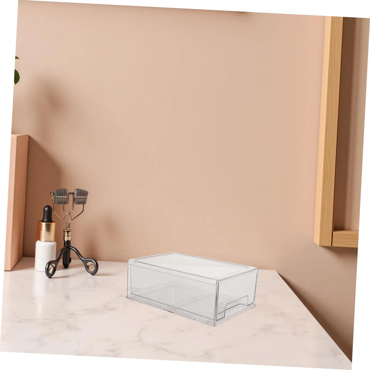 Operitacx Organizador de Cajones de Acrílico Transparente Gran Capacidad y Estructura Apilable para Maquillaje y Papelería en Oficina y Entorno Laboral
