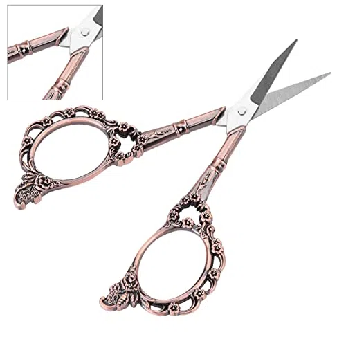 Tijeras de bordado, tijeras de sastre de acero inoxidable de alta calidad para costura, manualidades y álbumes de recortes, herramienta funcional decorativa