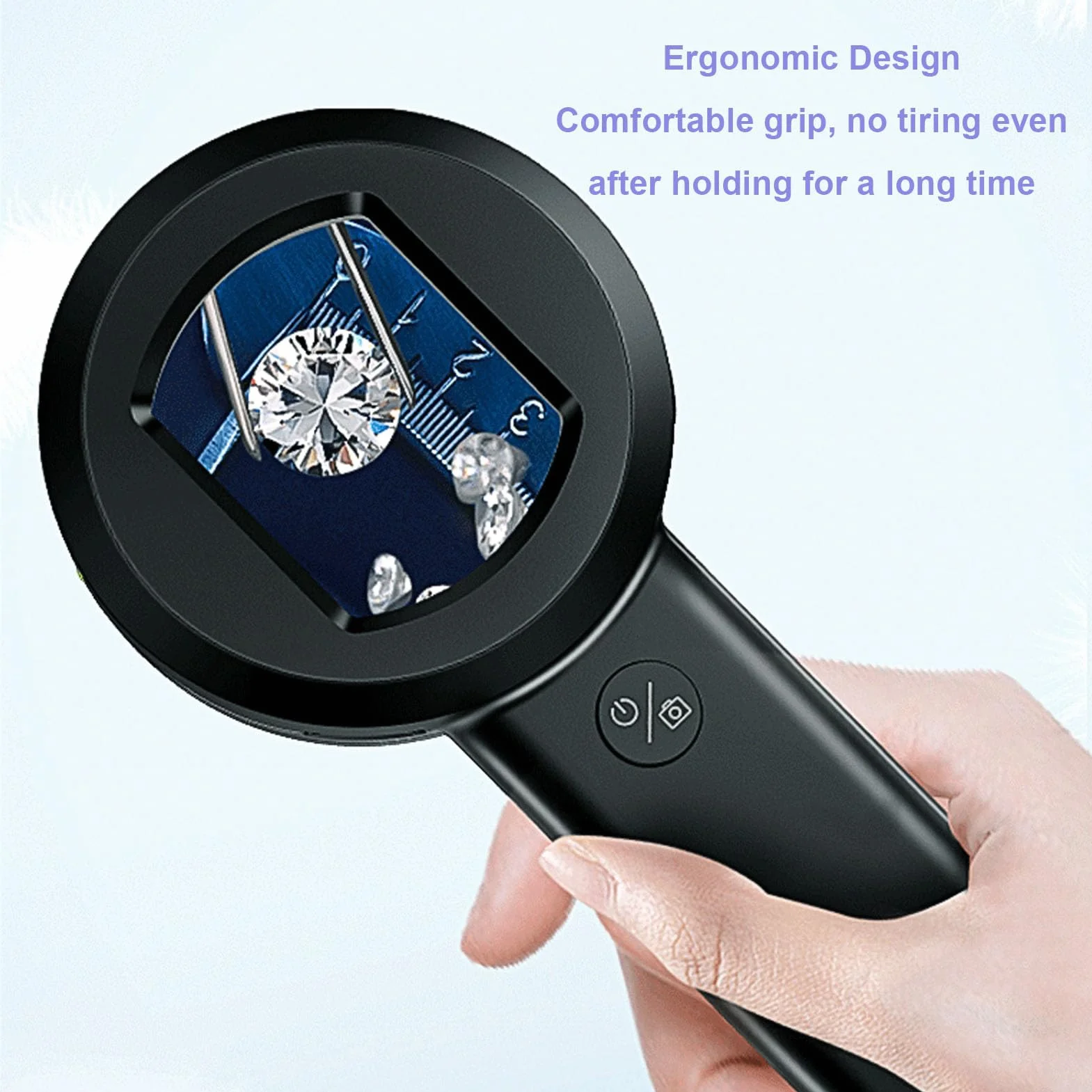 XUMIUZIY Lupa Digital Pantalla de 2,0 Pulgadas 4X |Microscopio de Mano con Luz LED, Cámara de 16MP para Lectura de Reparación (128GB)