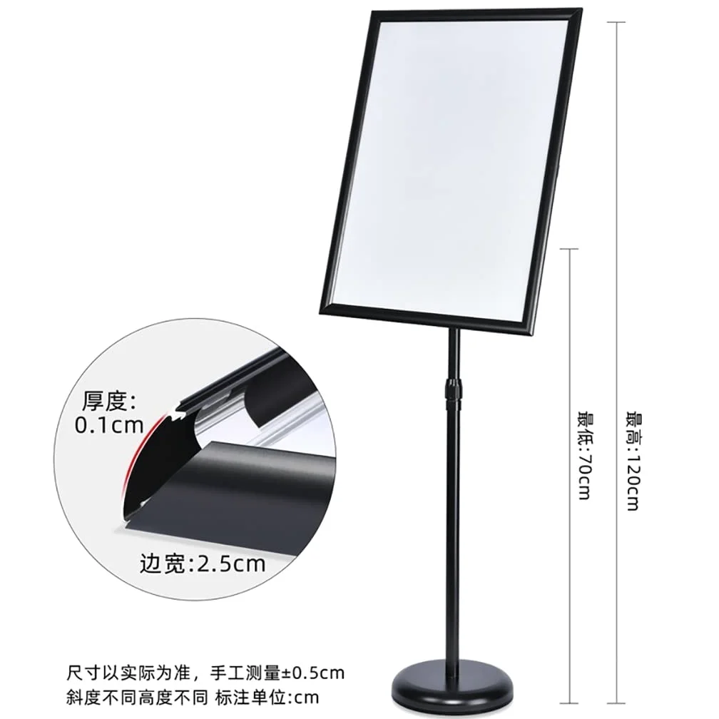 Soporte de póster A2, soporte de aluminio ajustable para menú, soporte de letrero de pie para bodas, espectáculos, exhibición, publicidad, ventas de exhibición
