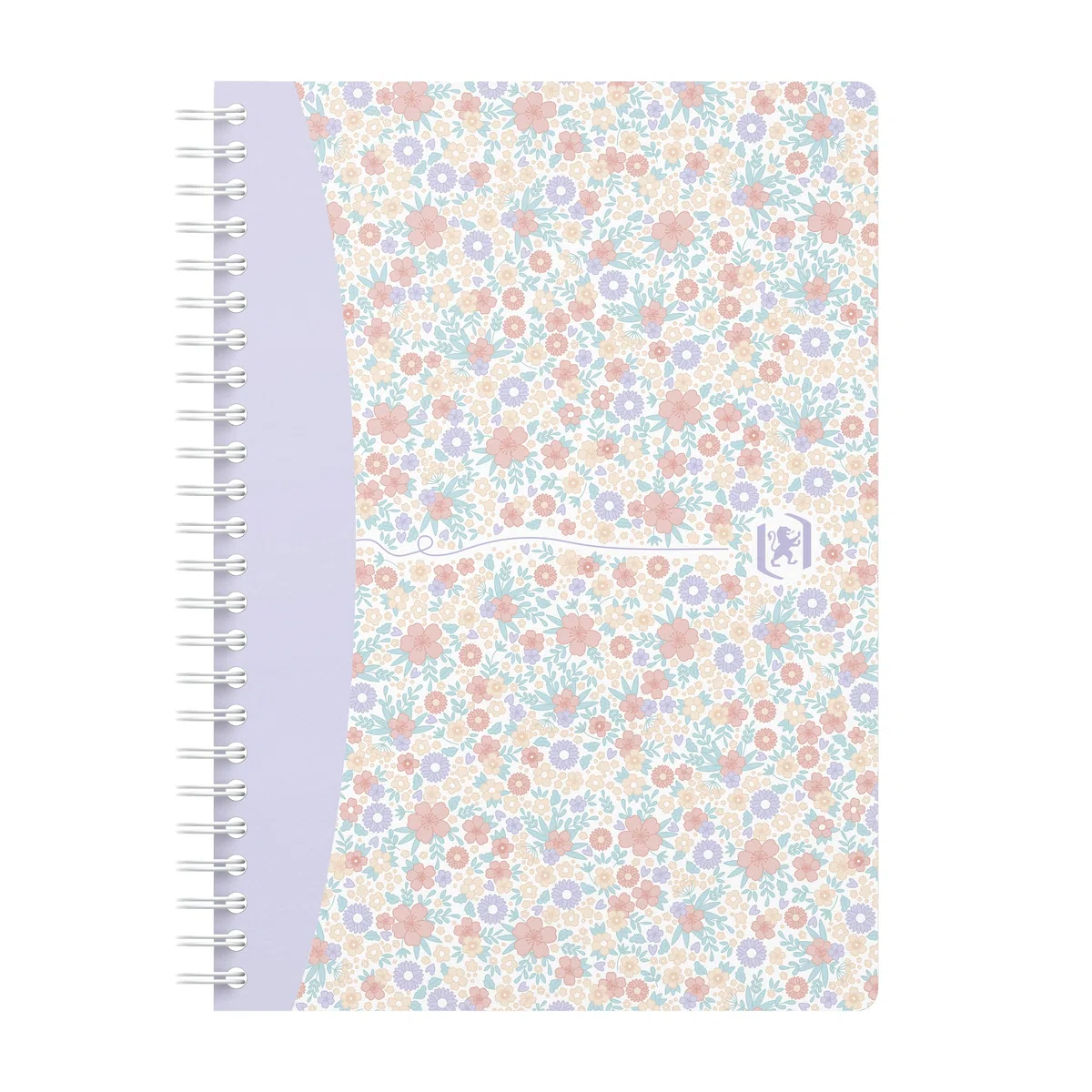 Oxford 400094951 Dura Cuaderno de espiral A5 cuadrícula 5 unidades blancas doble espiral 120 páginas 3 diseños surtidos Cuaderno Diario Bloc de anillo espiral (regalo Idea Floral Flores