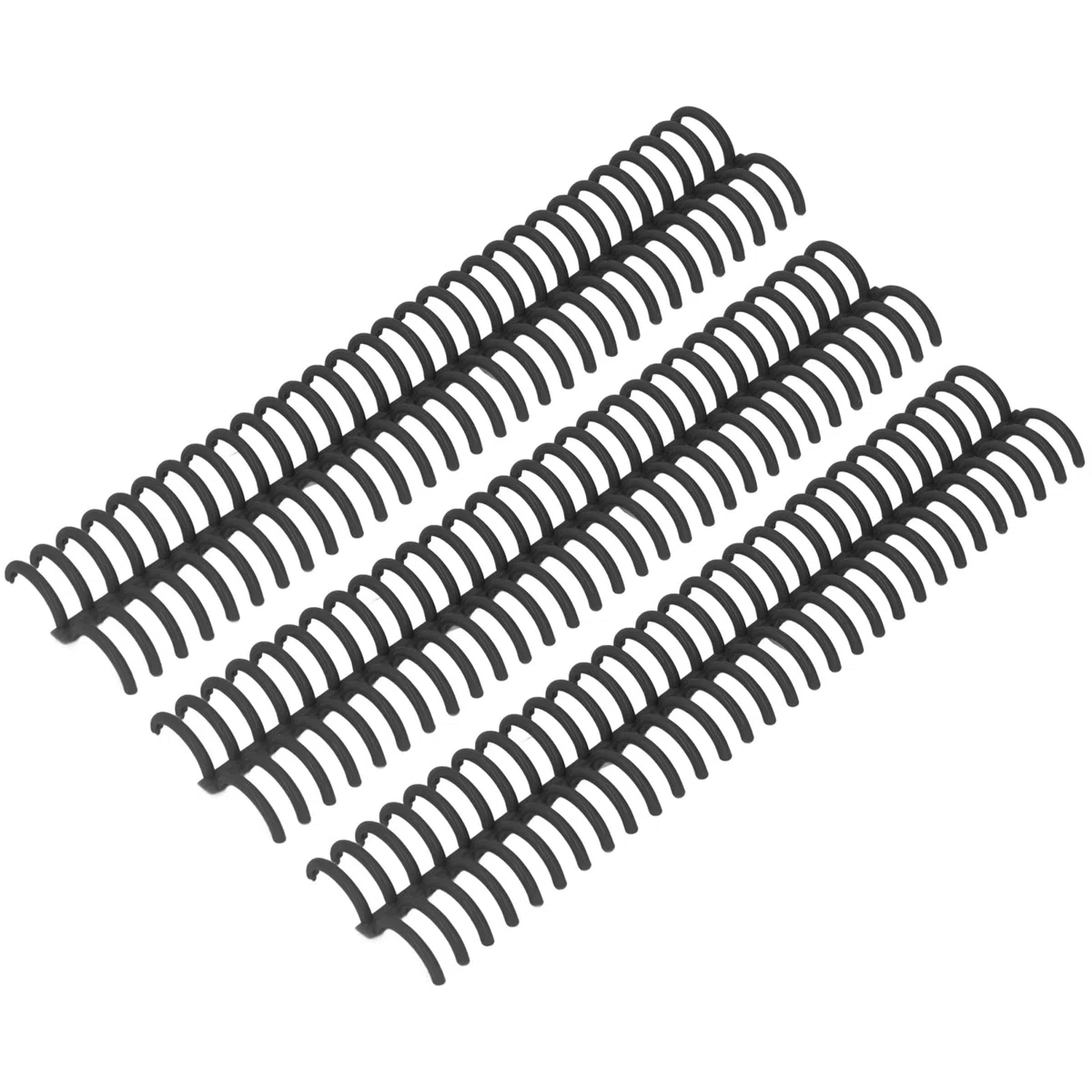 de Encuadernación de Hojas Sueltas, 10 Uds., 30 Agujeros, 22mm de Diámetro Interior, Bobinas de Encuadernación, Anillos de Encuadernación de Plástico Resistentes Al Desgaste(Negro)