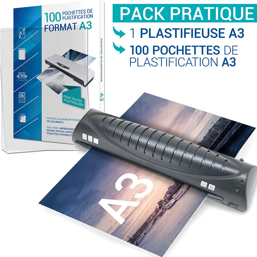 Texet a78211 – 21 – 29 V plastificadora Pro con 100 hojas A4 + 100 hojas A3 negro