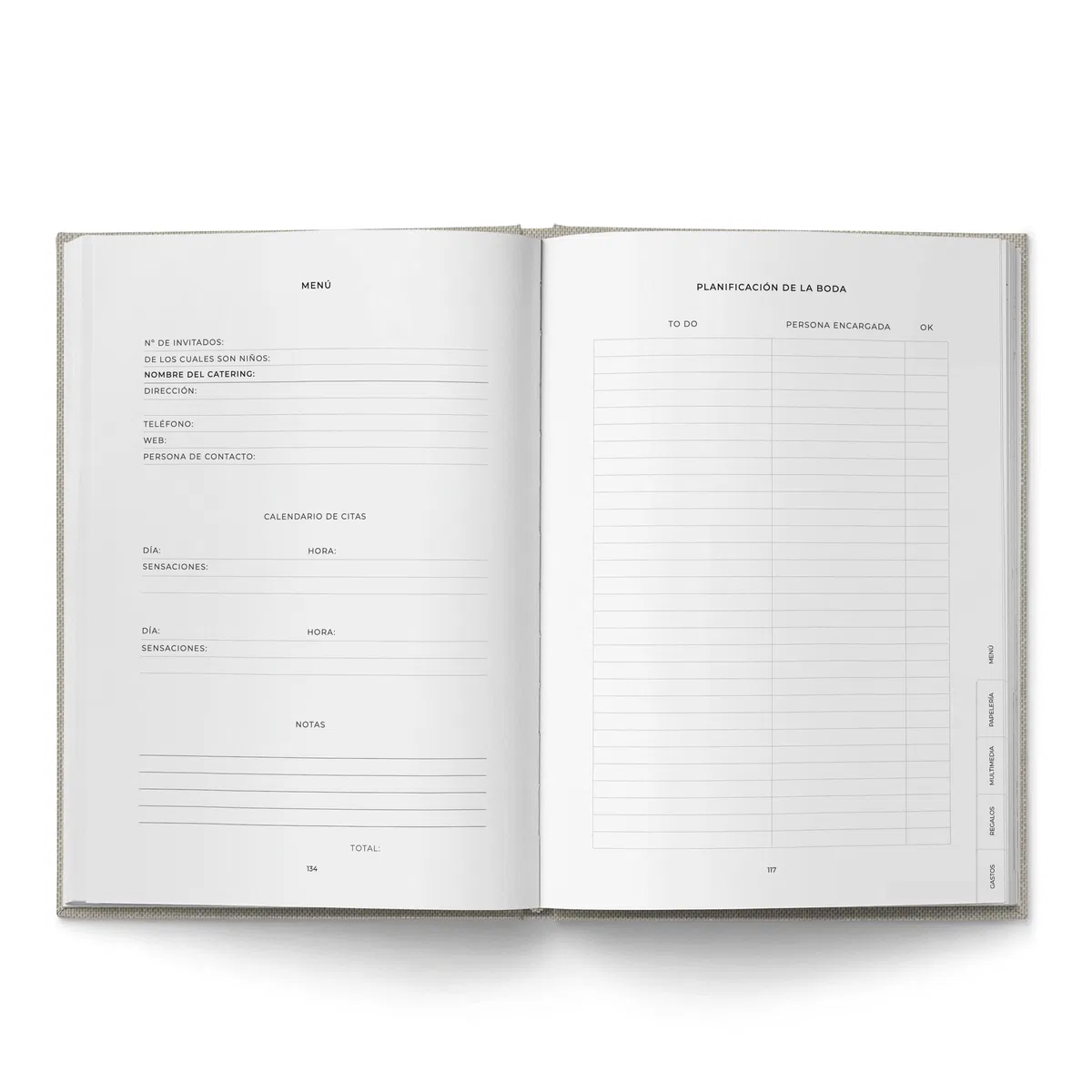 Agenda de Boda “Sí, Quiero” | Wedding Planner con 12 pestañas | Check-lists novia, novio, invitados, presupuesto y proveedores | Cronograma 12 meses | 184 pág. papel premium 120 g