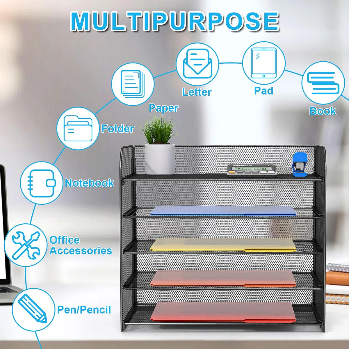 TOPCJ Organizador de estante de papel (1)