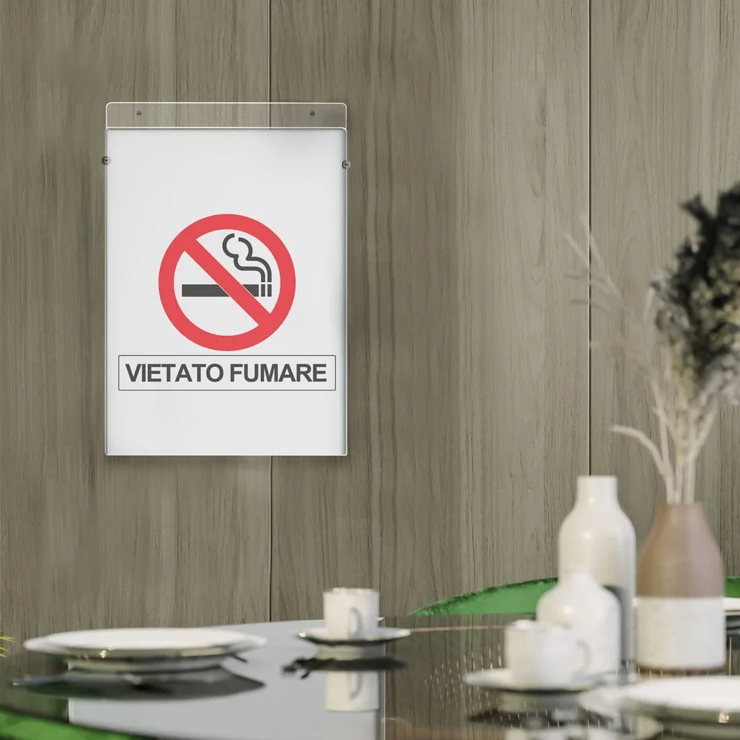 Soporte de Pared Metacrilato A3 Vertical para Carteles y Posteres, Expositor Acrílico Transparente (3 unidades)