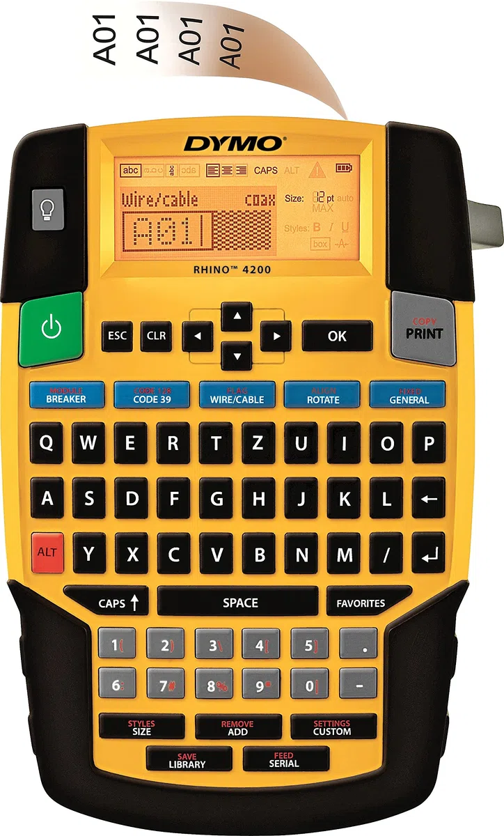 DYMO Rhino 4200 - Herramienta de etiquetado Industrial QWERTY Keyb