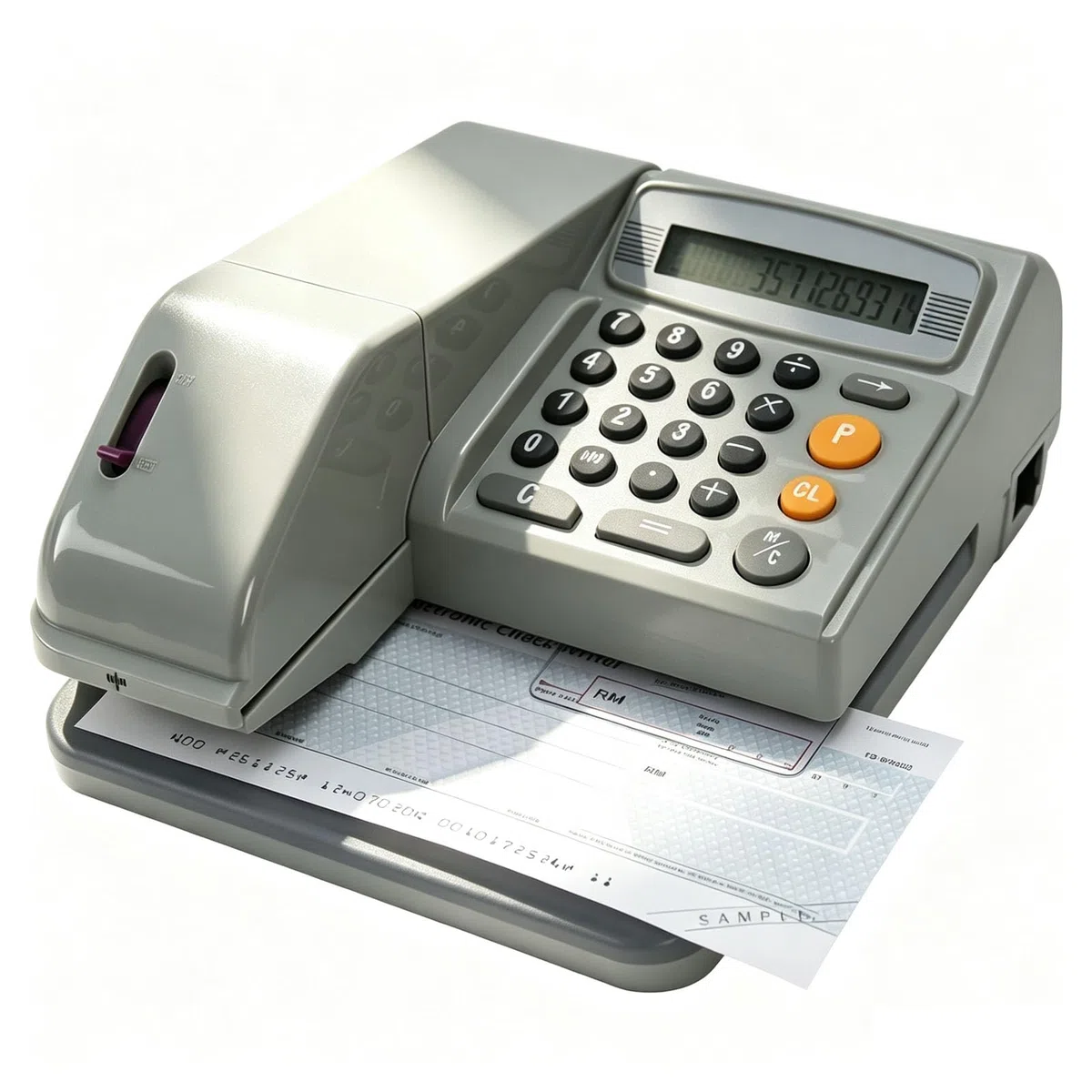 Máquina Impresora de cheques, con Pantalla LCD 14 dígitos